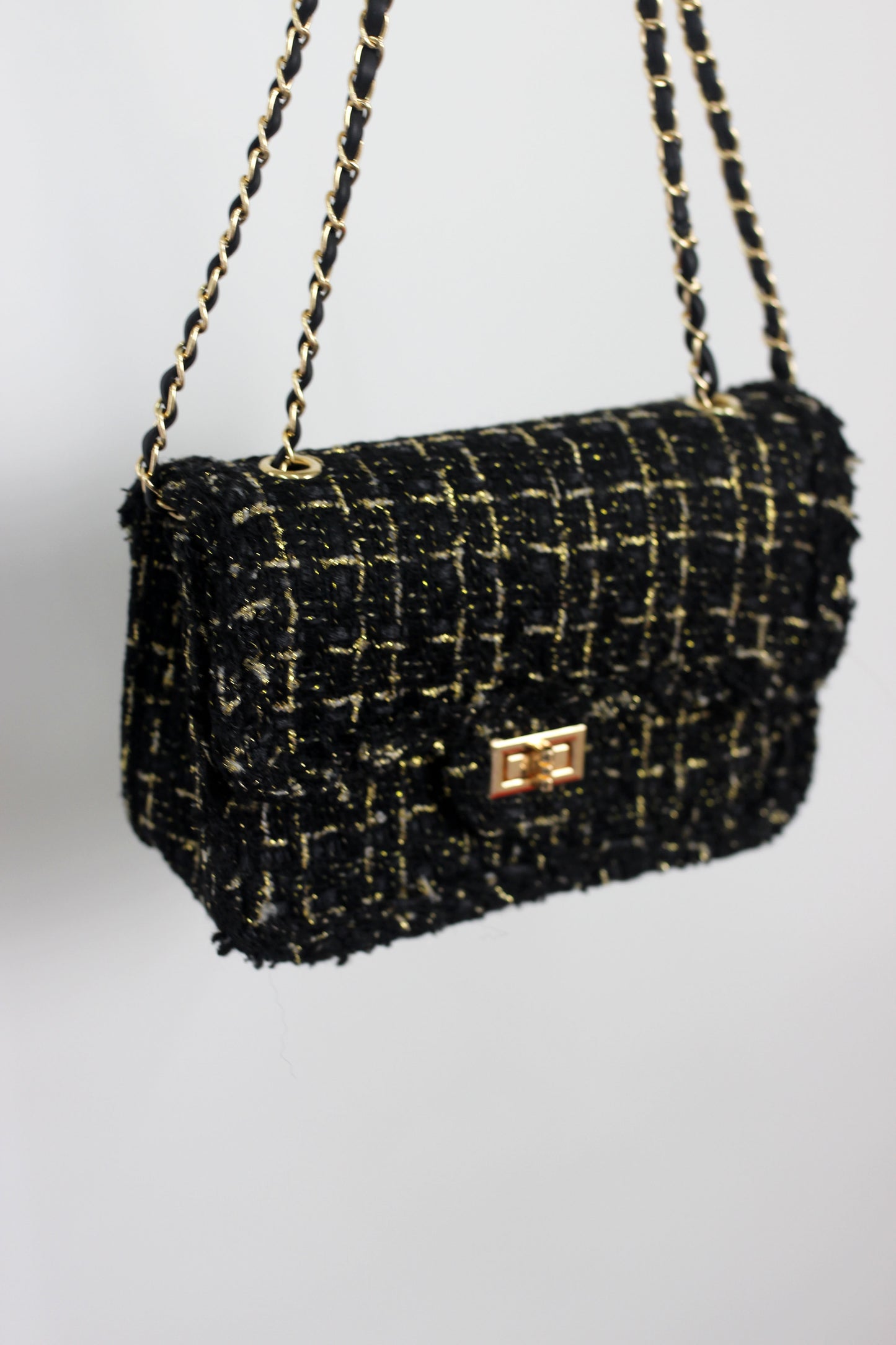 2411LJYMS40412 - Chic Tweed Chain Crossbody Bags