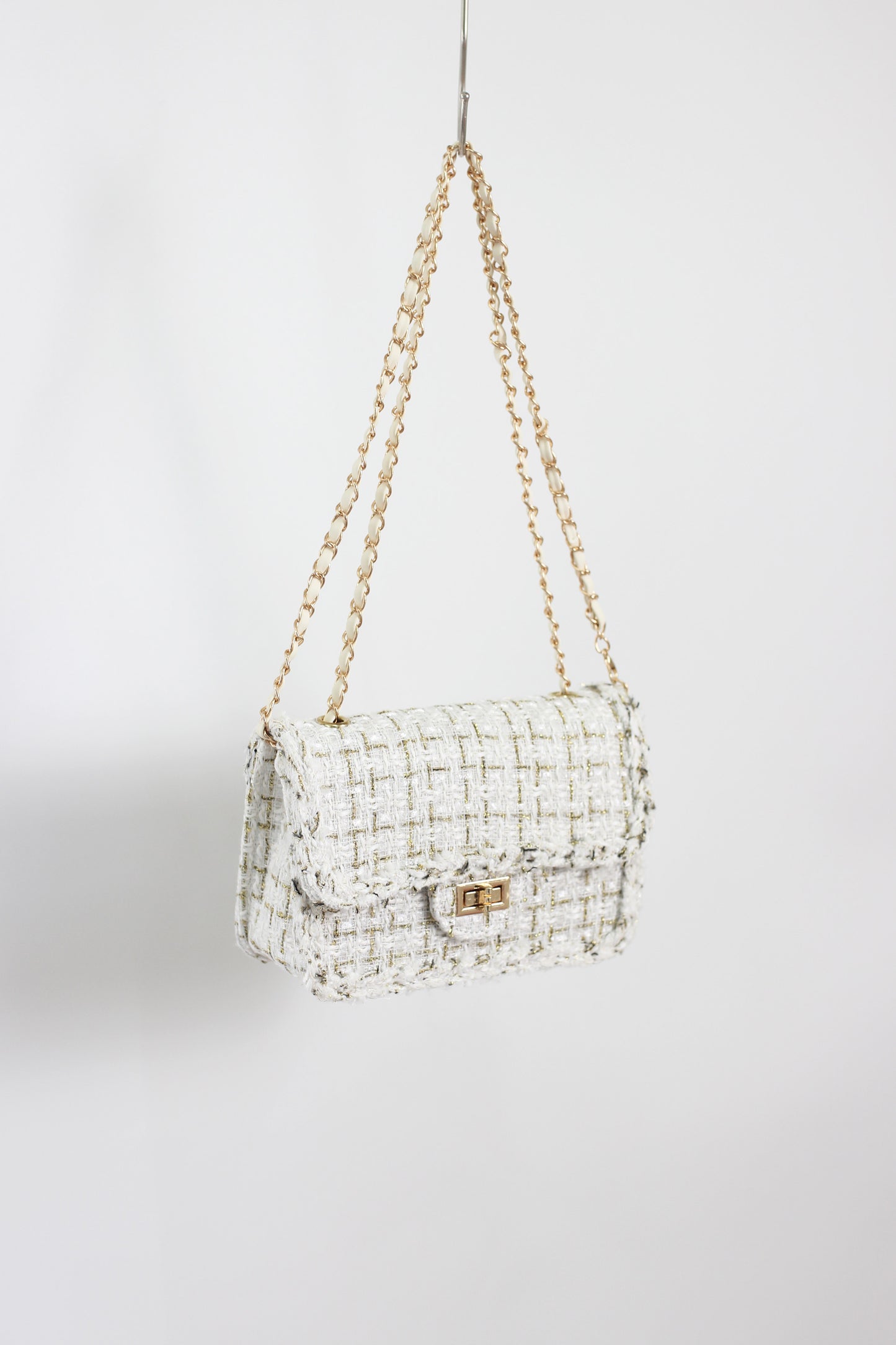 2411LJYMS40412 - Chic Tweed Chain Crossbody Bags
