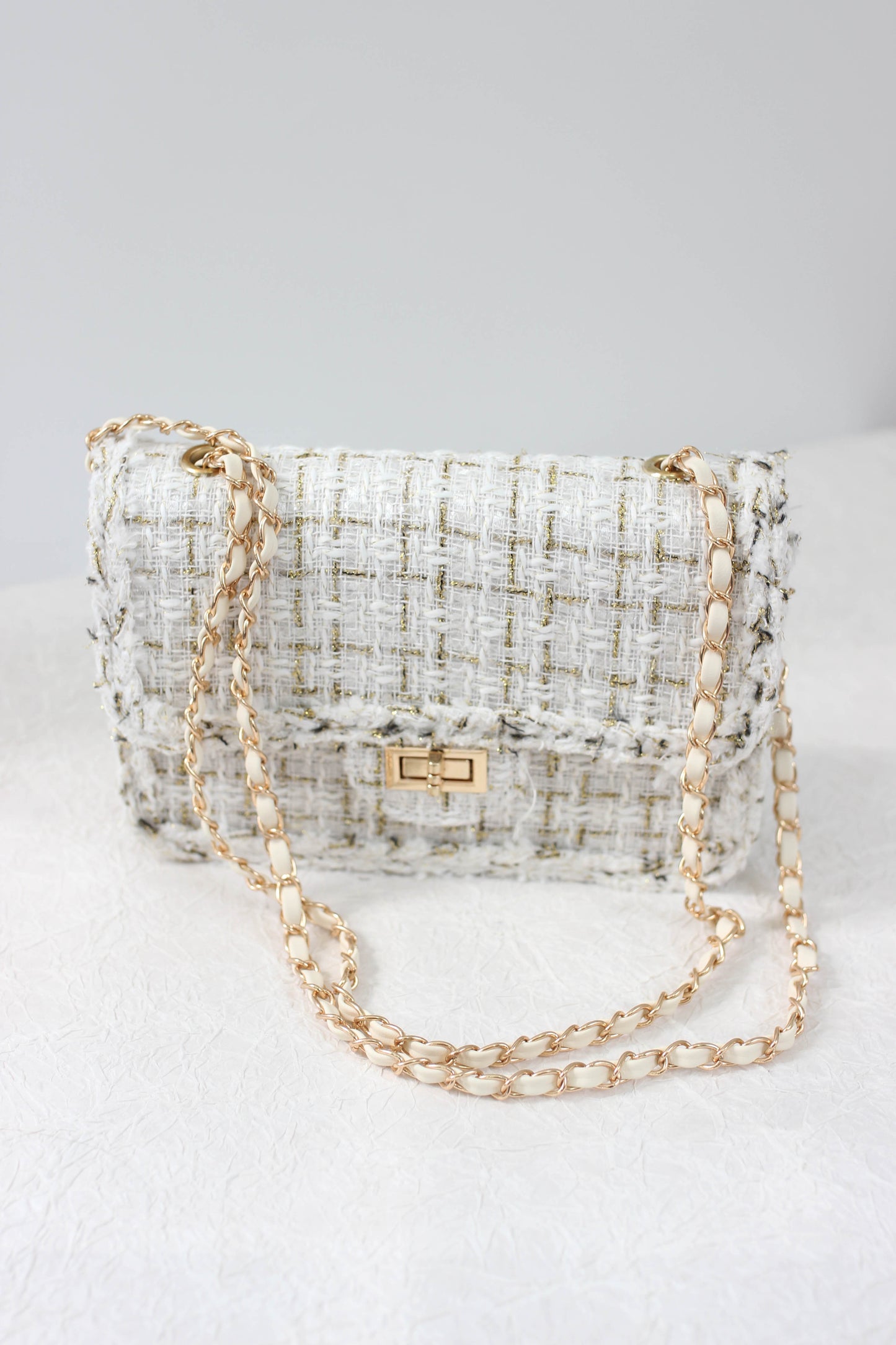 2411LJYMS40412 - Chic Tweed Chain Crossbody Bags