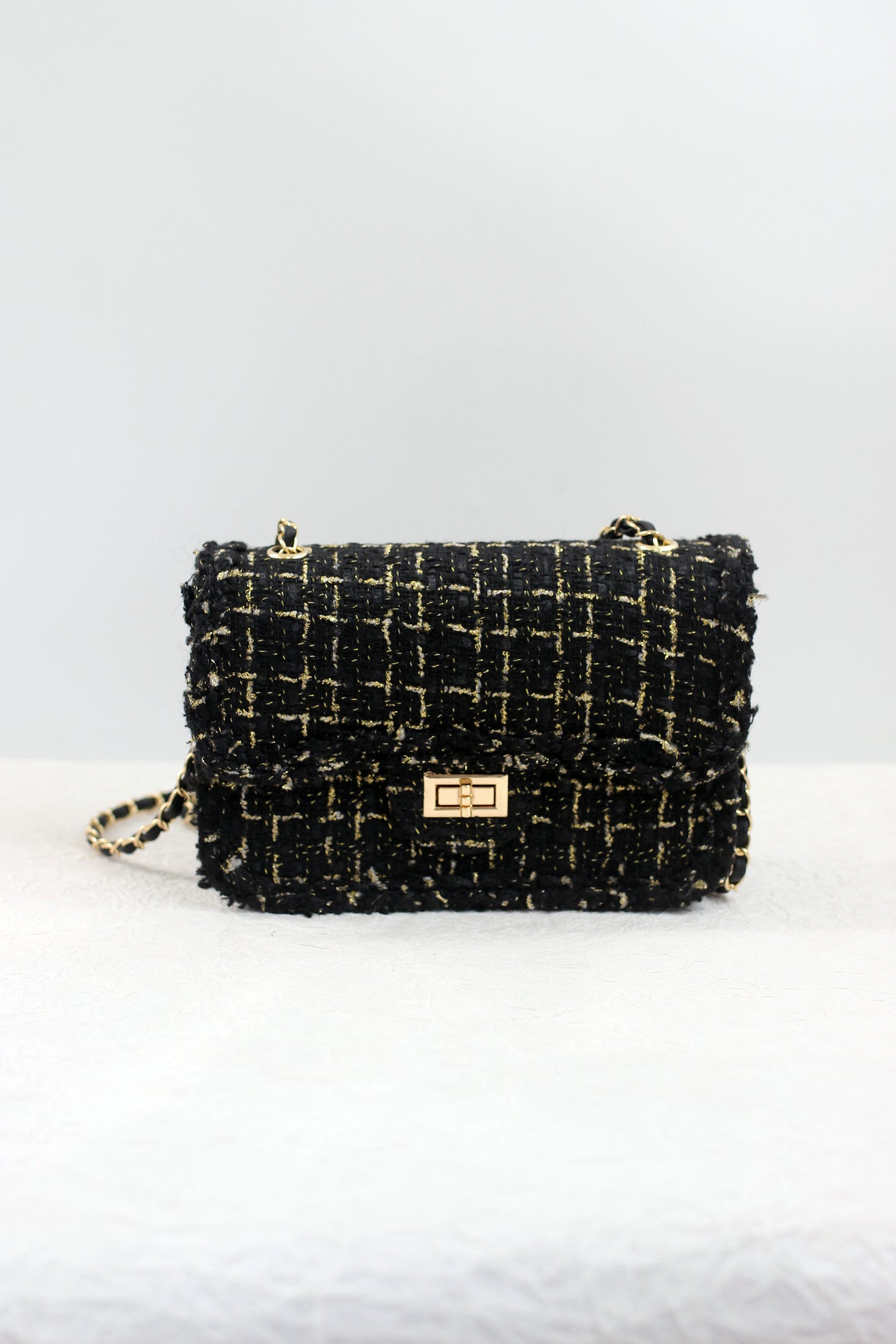 2411LJYMS40412 - Chic Tweed Chain Crossbody Bags