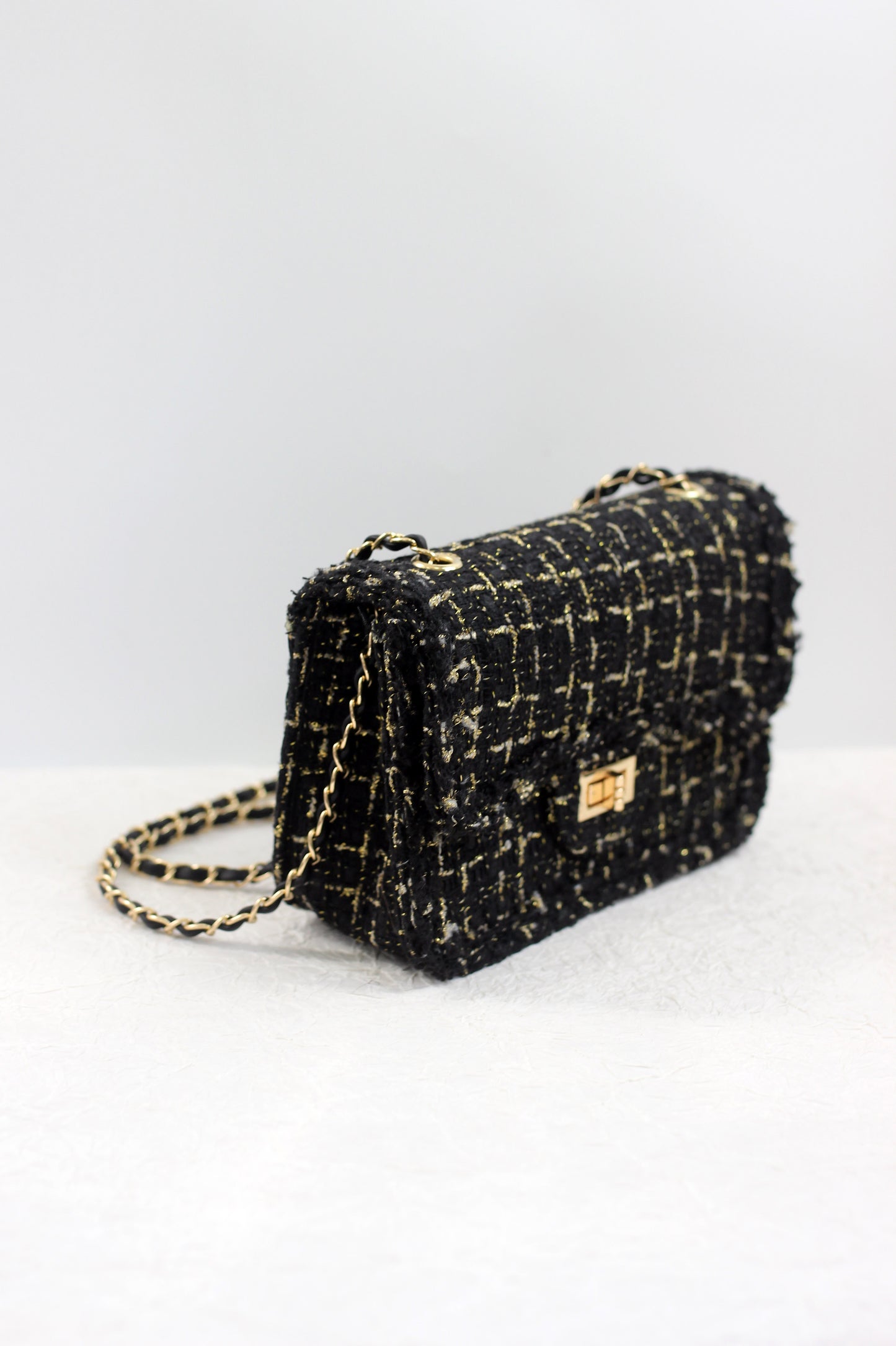 2411LJYMS40412 - Chic Tweed Chain Crossbody Bags