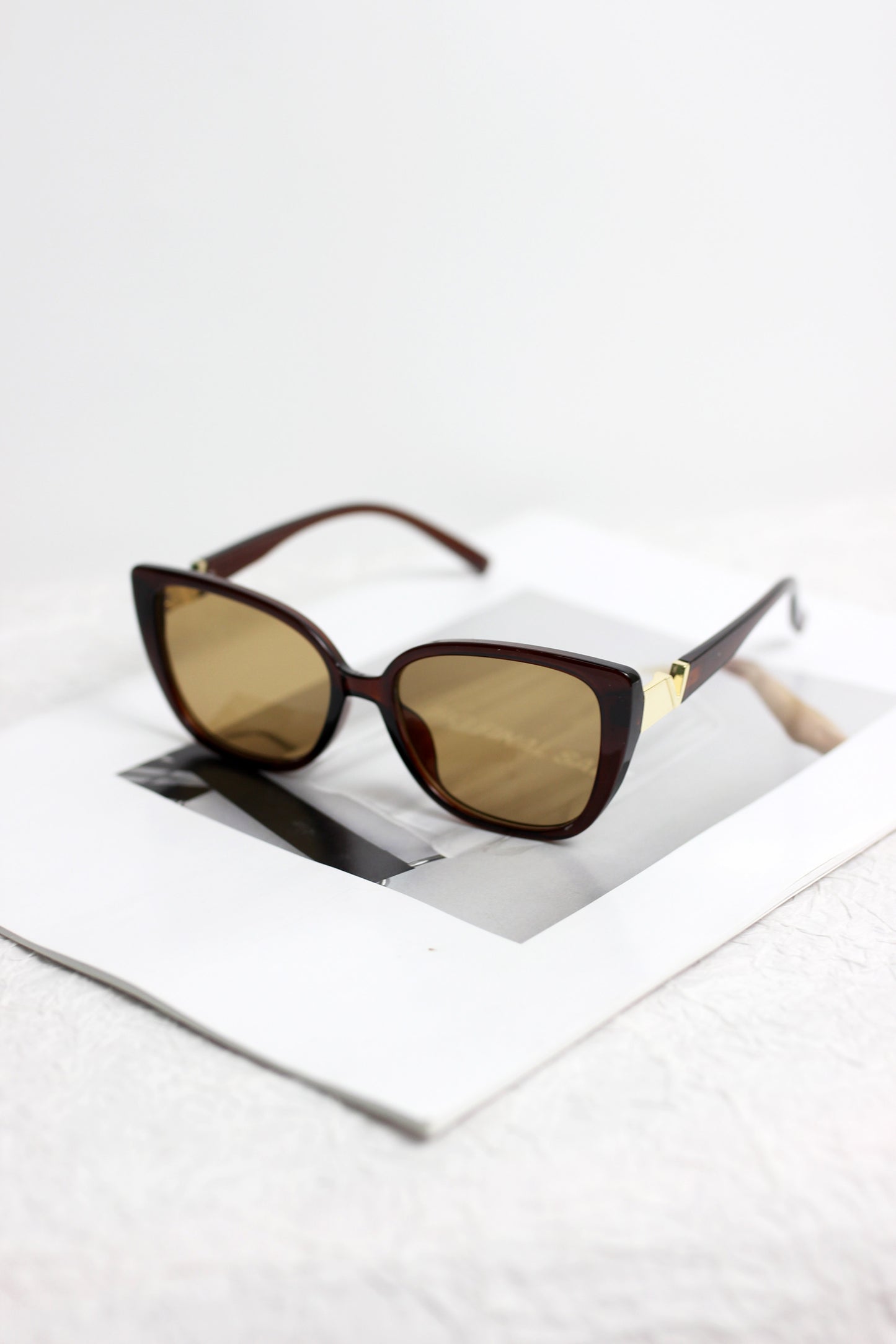 A2408MN13236 - Cat-Eye Sunglasses with Metal Accent