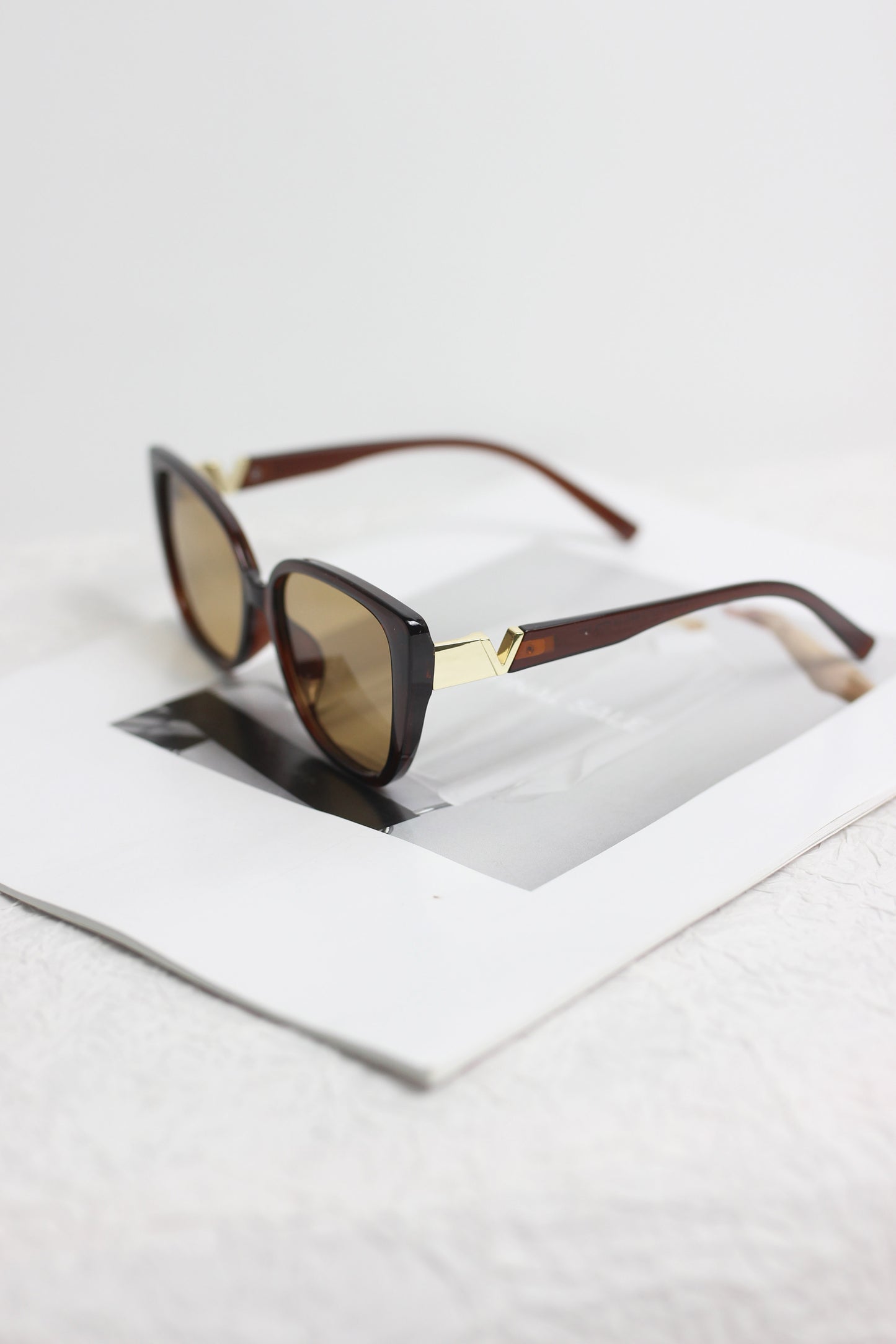 A2408MN13236 - Cat-Eye Sunglasses with Metal Accent
