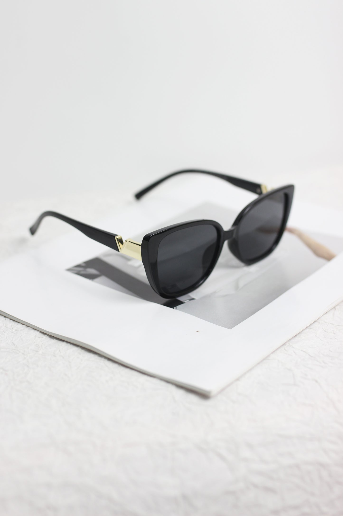 A2408MN13236 - Cat-Eye Sunglasses with Metal Accent