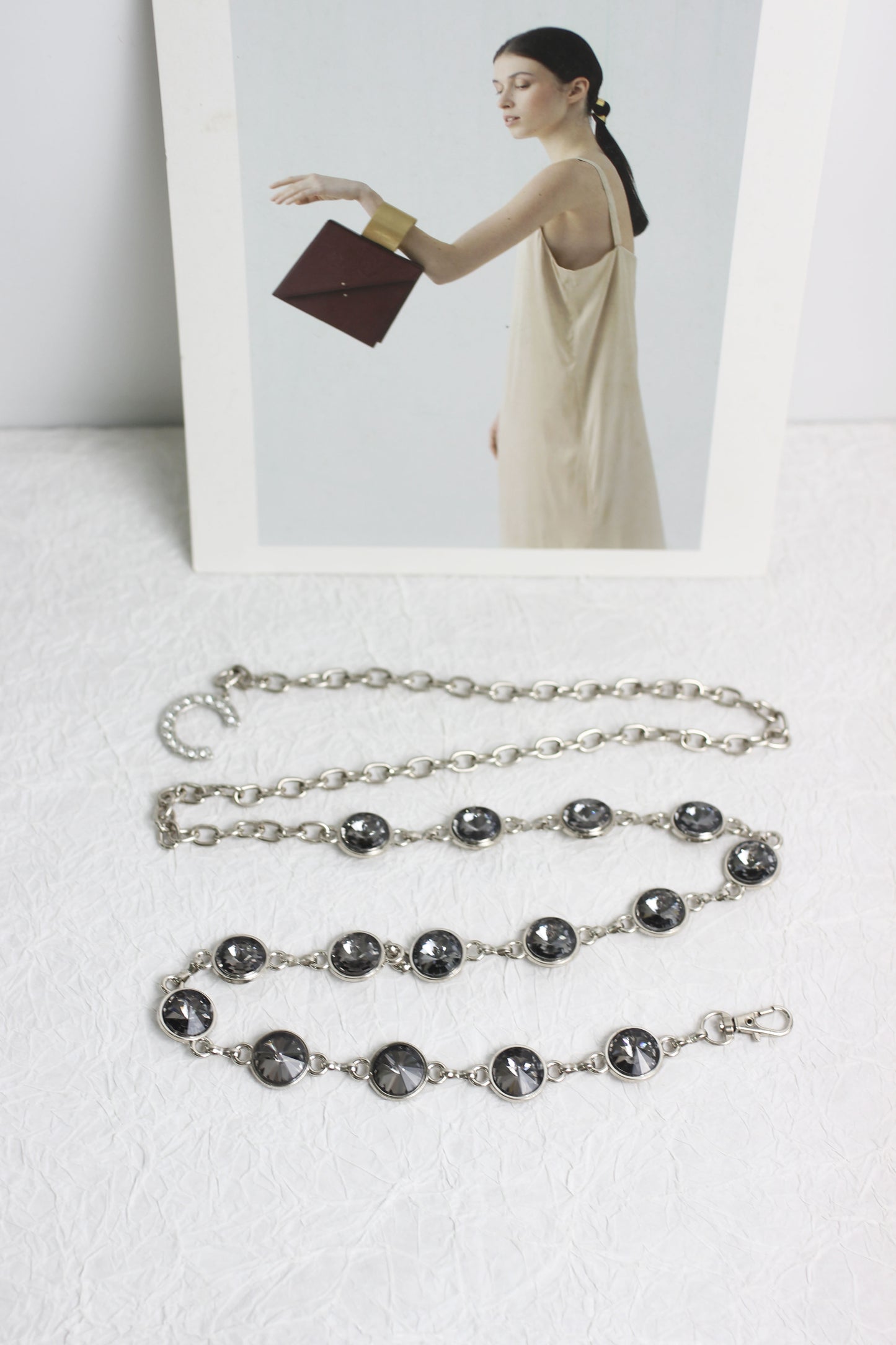A2409DJN73268 - Crystal Embellished Chain Belt Set