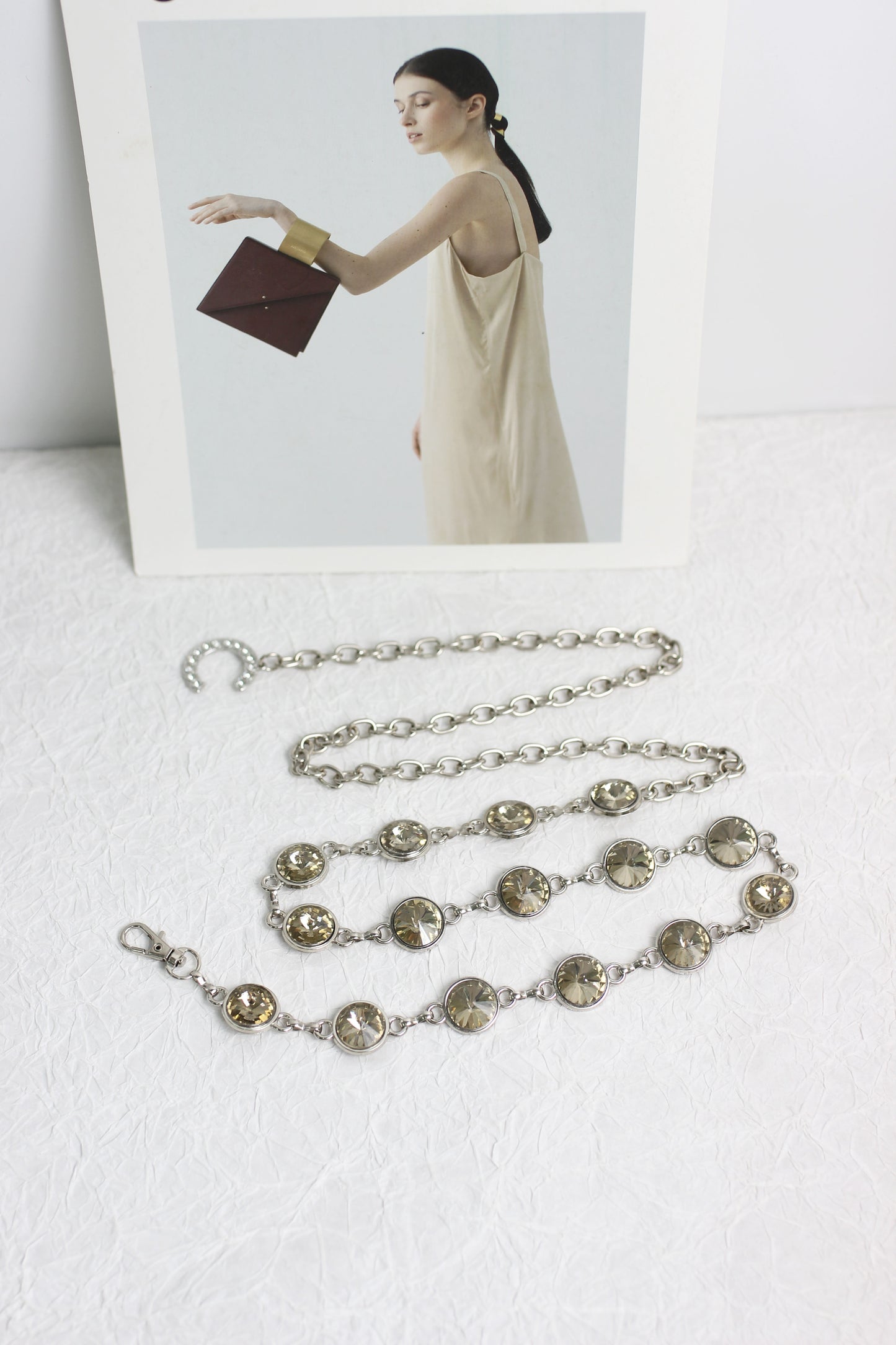 A2409DJN73268 - Crystal Embellished Chain Belt Set