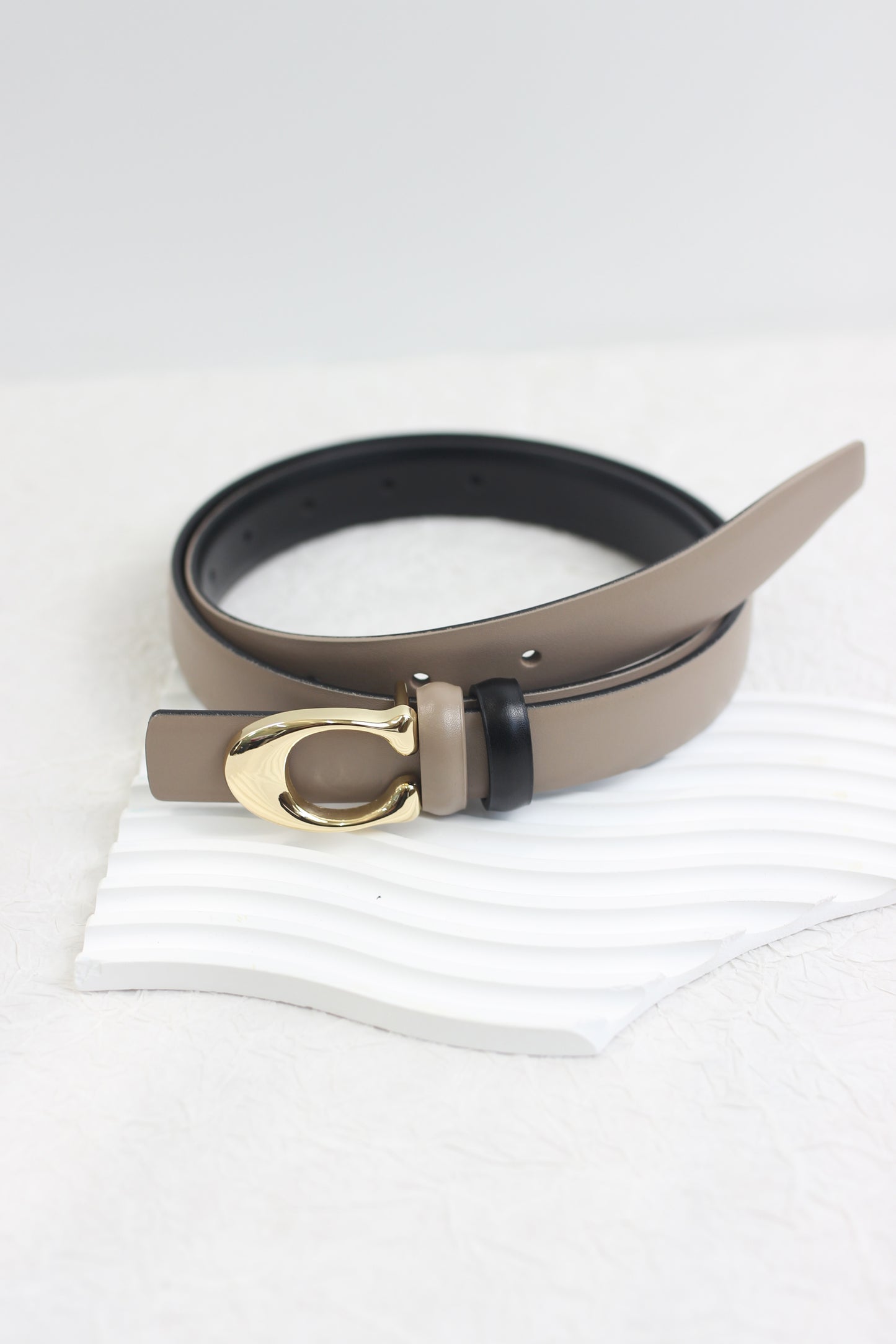 A2410DJN51185 - Sleek Leather Belts with Gold-Tone Buckle