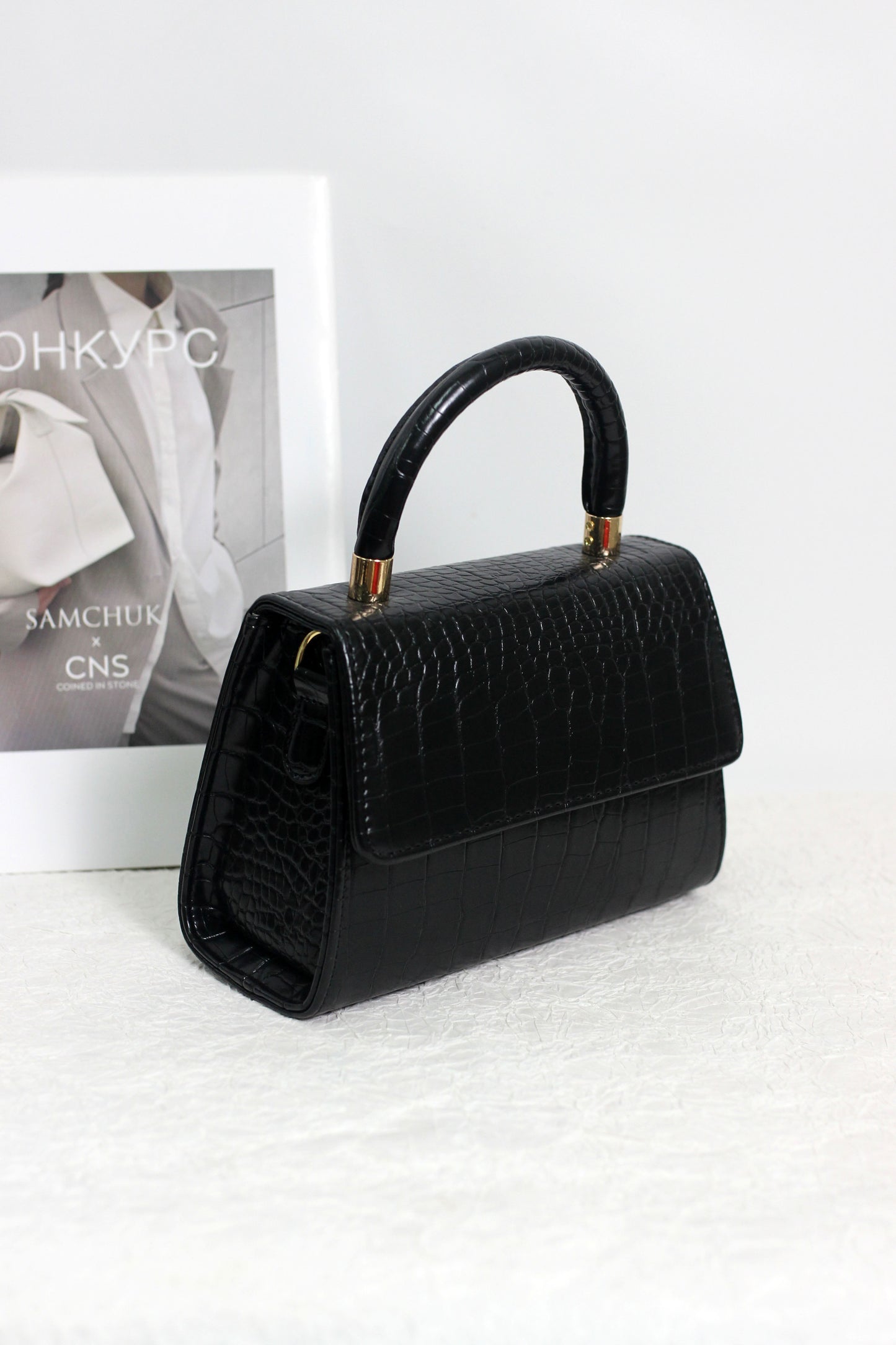 A2411HY26924-1 Luxury Crocodile-Embossed PU Leather Handbag Collection