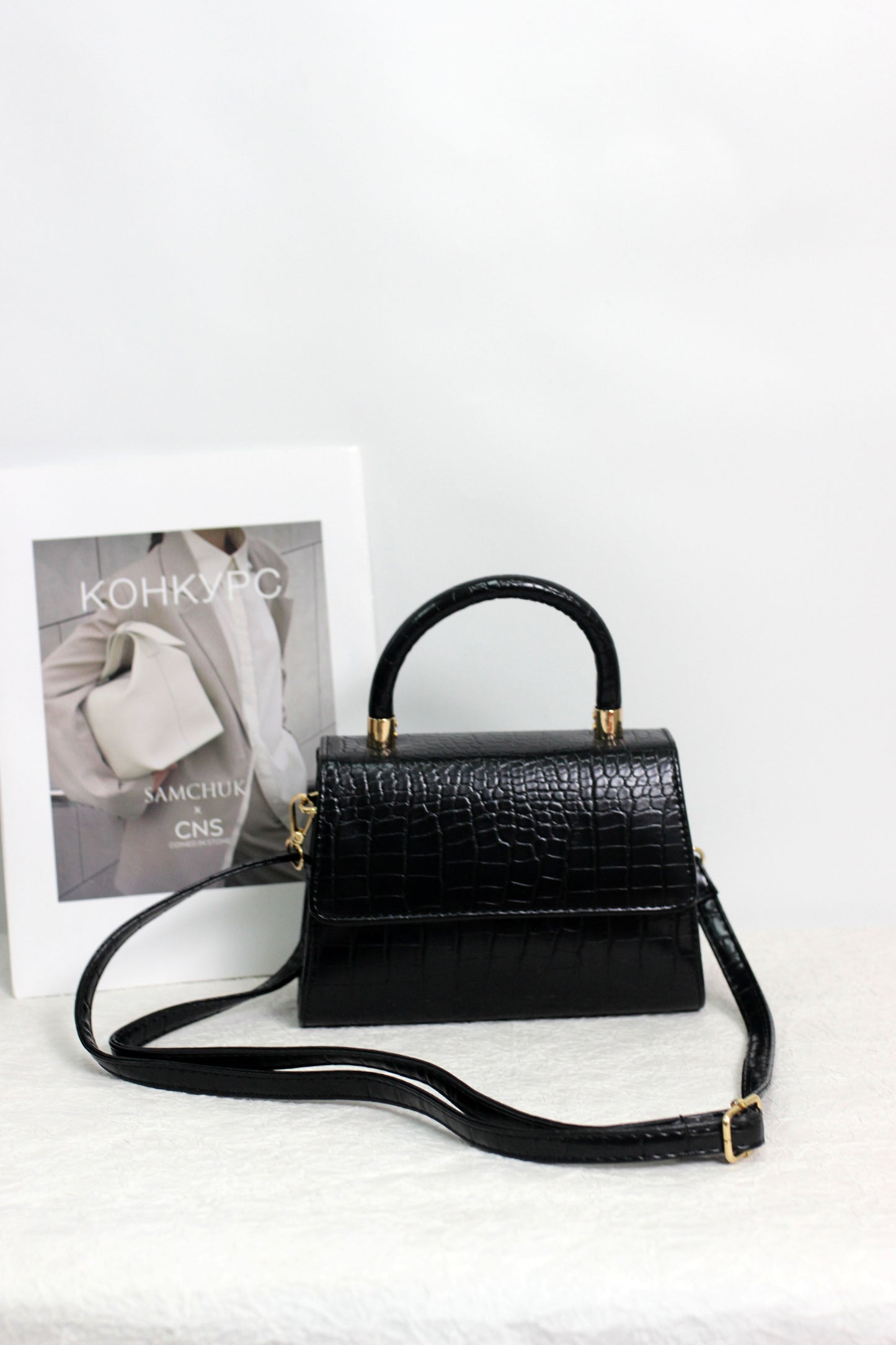 A2411HY26924-1 Luxury Crocodile-Embossed PU Leather Handbag Collection