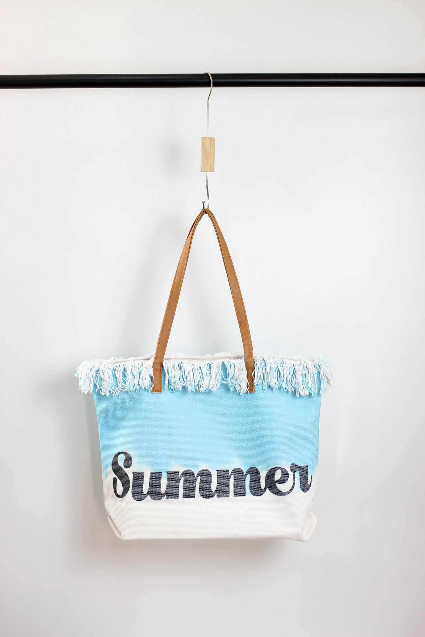 A2412BD10176 - Summer Fringe Canvas Tote Bag