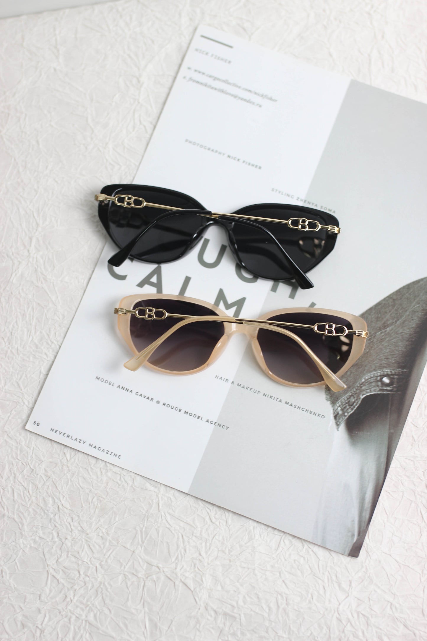 A2503GY55479 - Vintage Cat-Eye Sunglasses