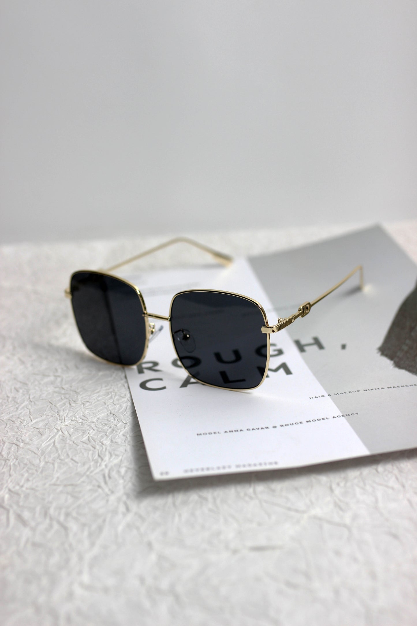 A2503KD78871 - Luxury Square Frame Metal Sunglasses