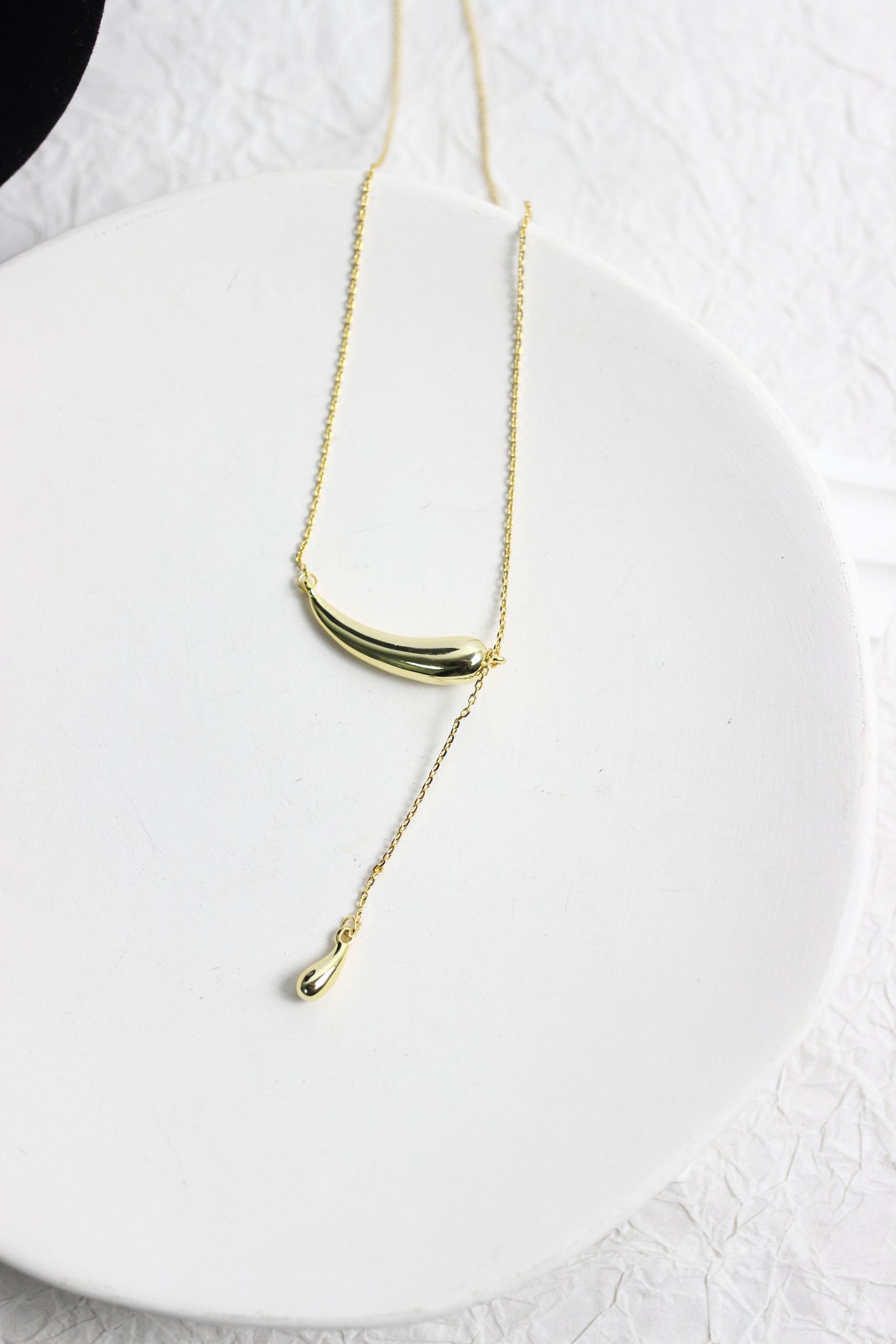 A2503MYZB34575 - Minimalist Double-Layer Drop Pendant Necklace