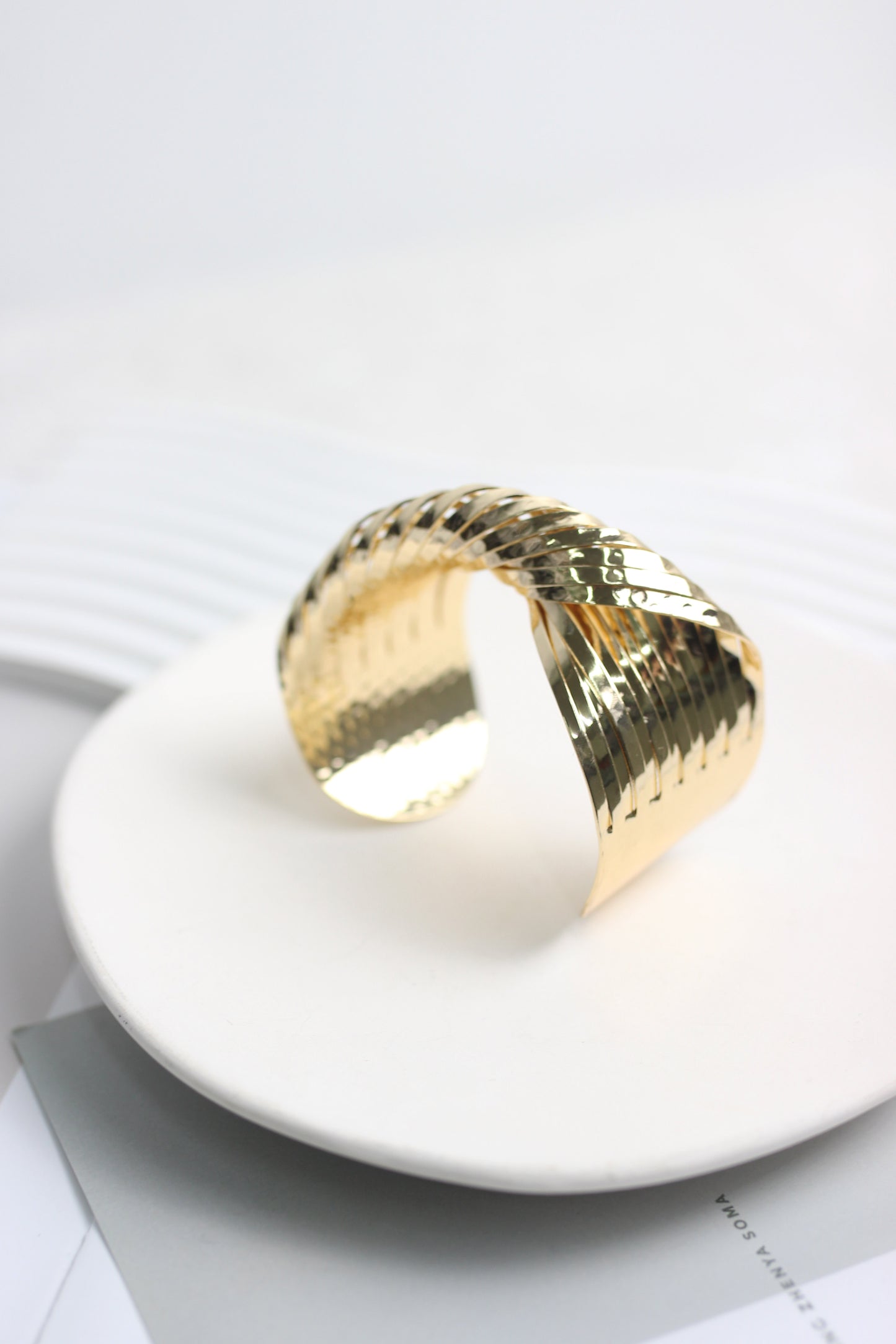 A2503ZL73593 - Twisted Gold-Tone Open Cuff Bracelet