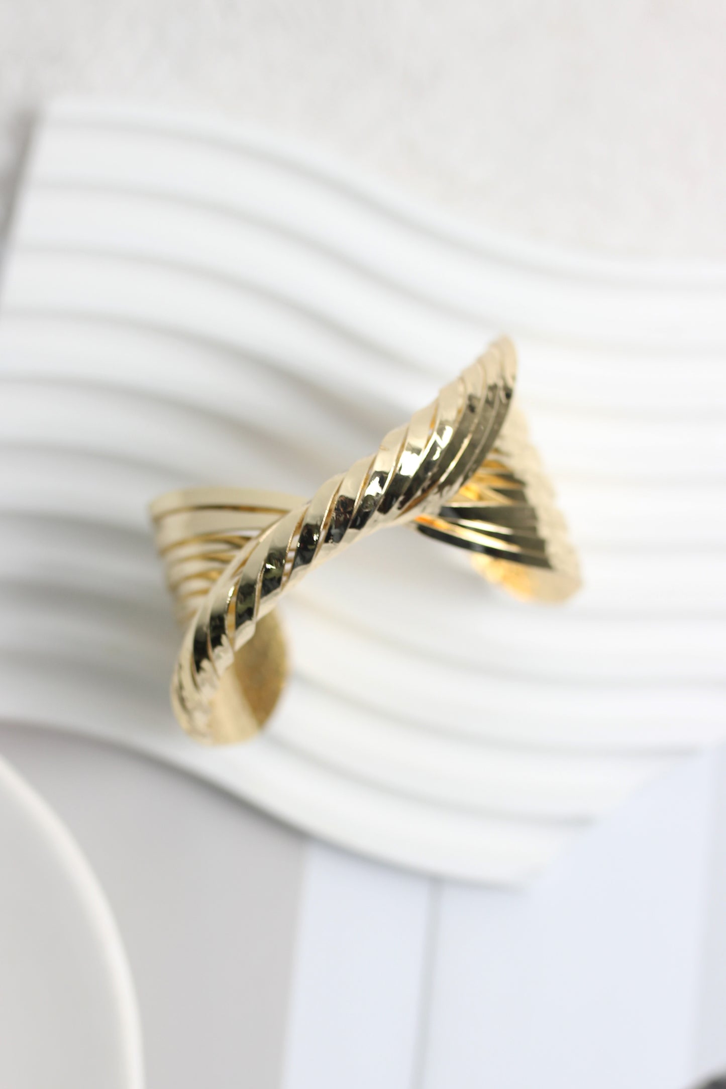 A2503ZL73593 - Twisted Gold-Tone Open Cuff Bracelet