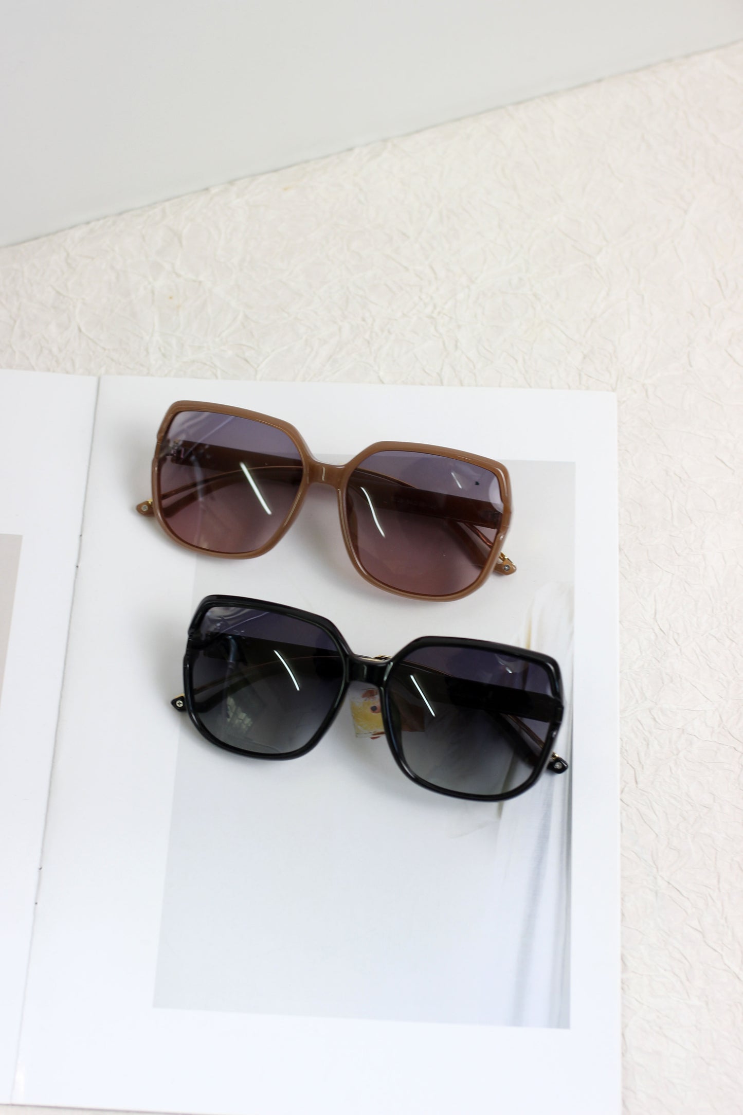 A2504NS78310 - Oversized Square Frame Gradient Sunglasses
