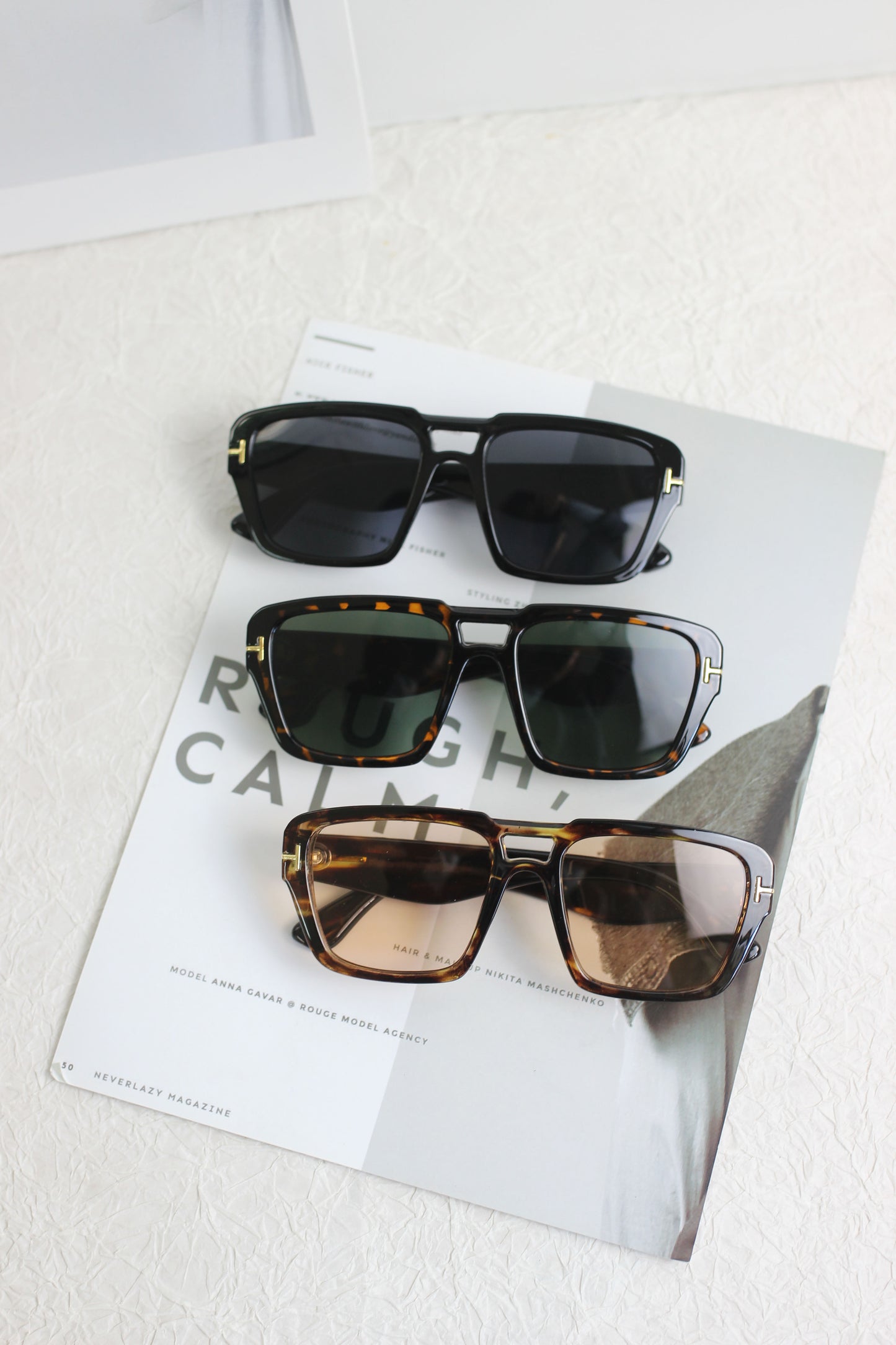 A2504YTGX10325 - Nomad Retro Oversized Rectangular Sunglasses