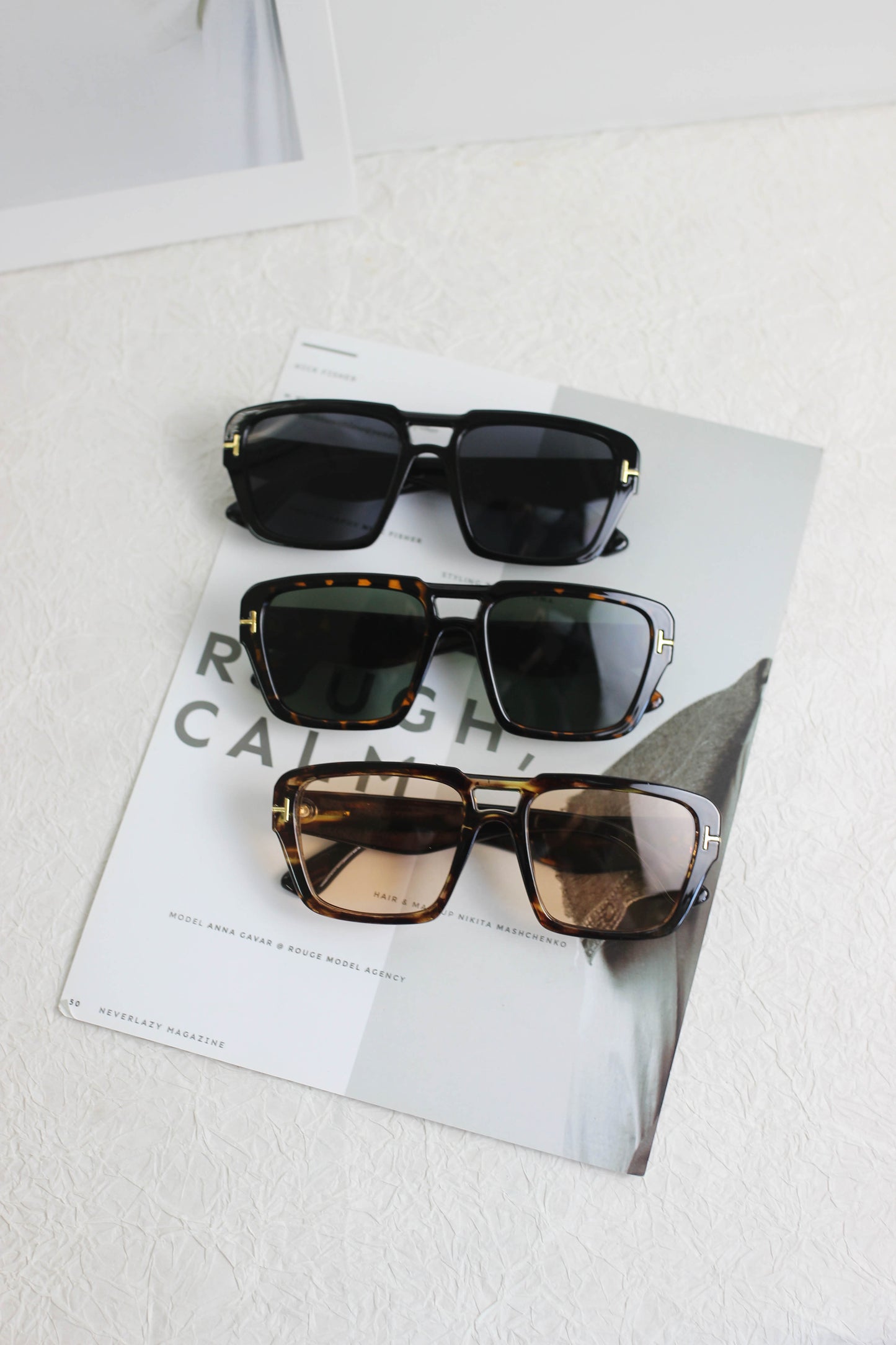 A2504YTGX10325 - Nomad Retro Oversized Rectangular Sunglasses