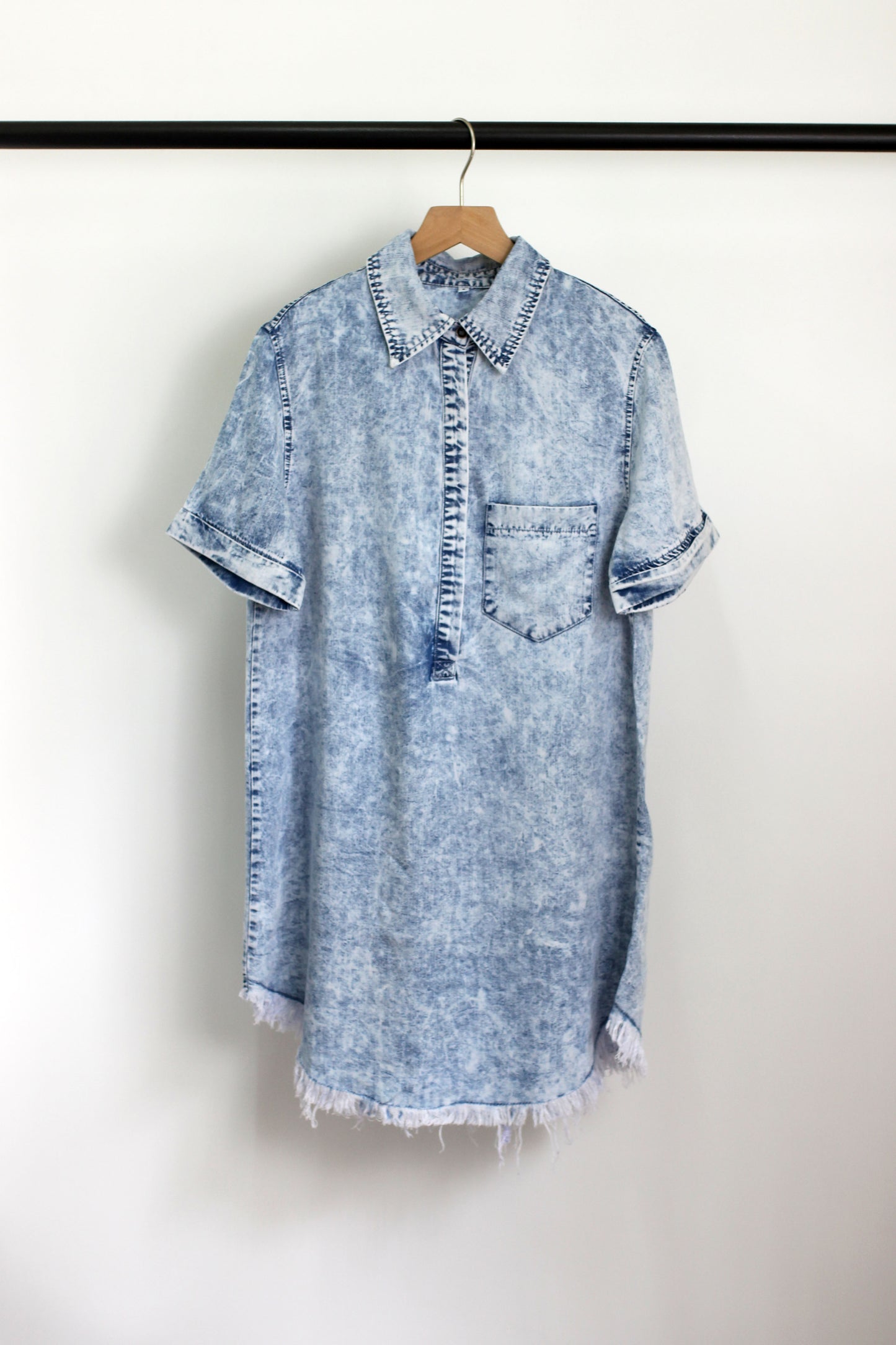 D2405OZX92046- SIMPLE MOMENTS BLUE MINI DRESS