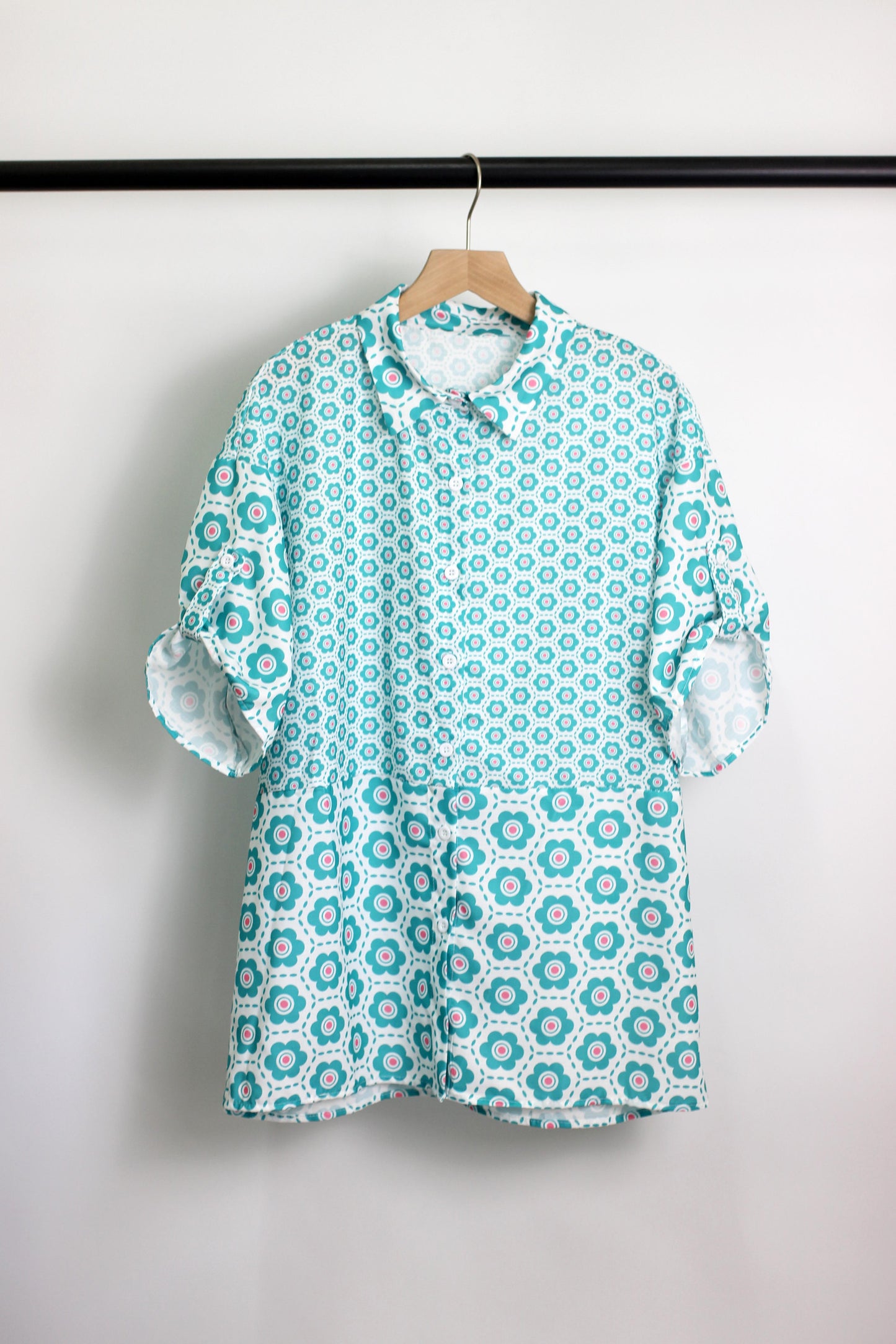 E2501CXB82786 - Printed Short-Sleeve Shirt & Wide-Leg Pants Set