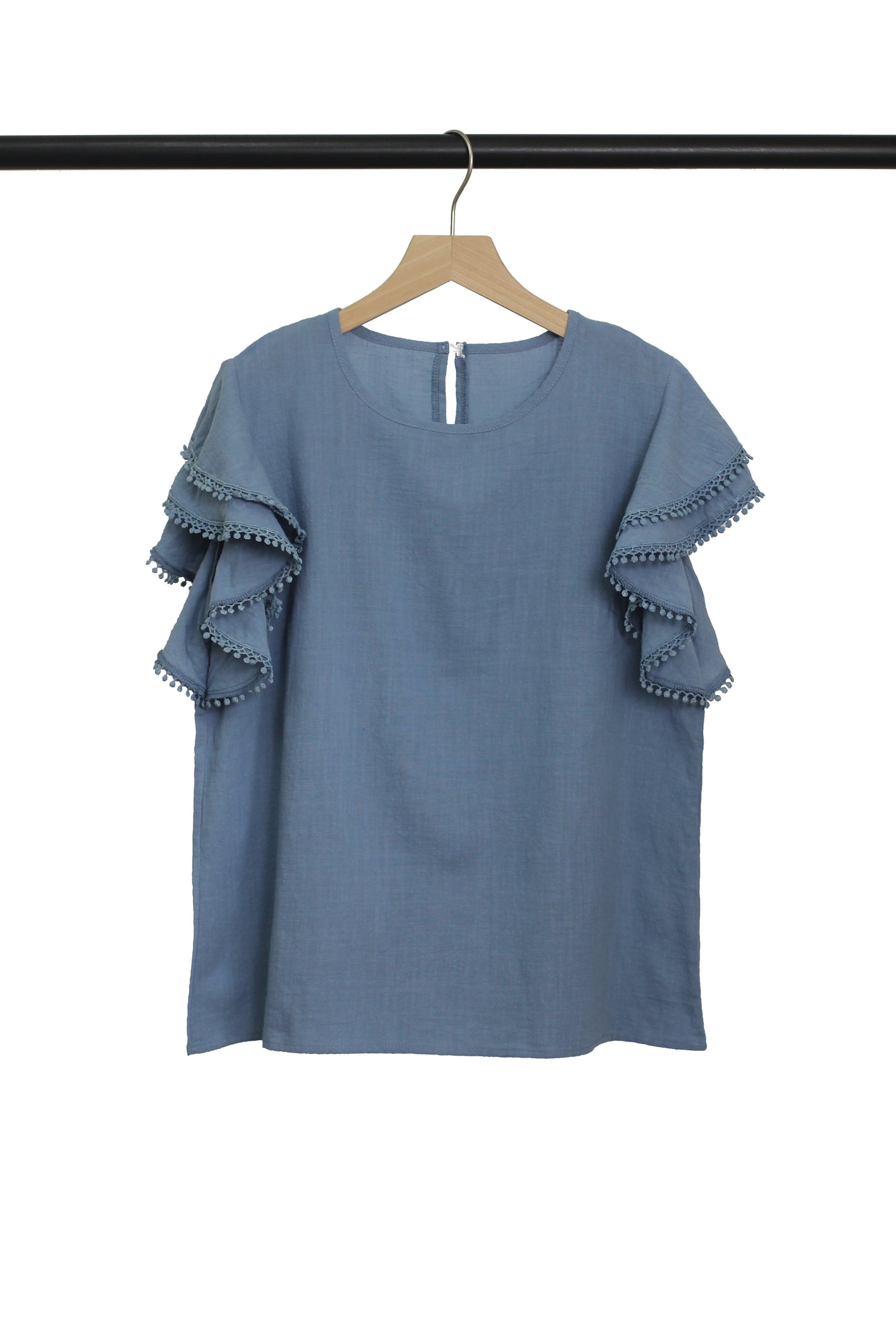 T2402AX27393 - BLOOM SEASON LACE TRIM TOP