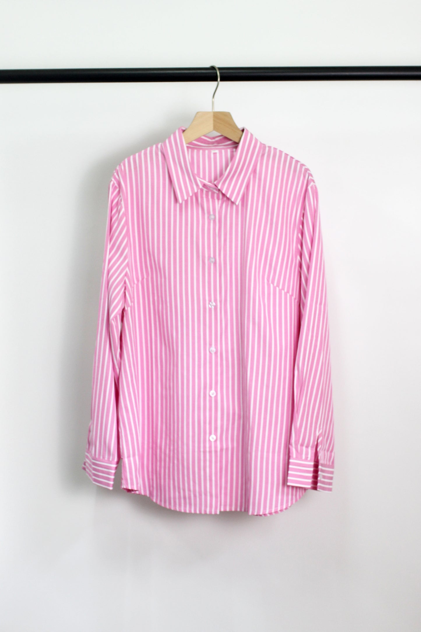T2406ASJP53055 - CLASSIC STRIPE LONG SLEEVE BLOUSE