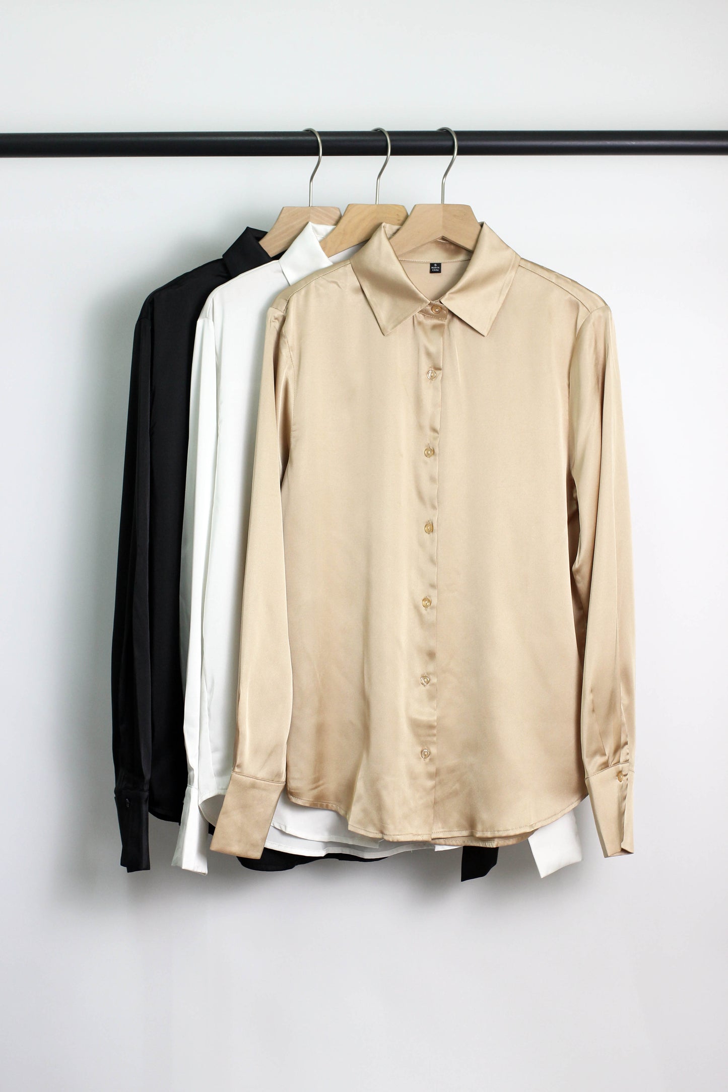 T2412FDT83365 - Classic Satin Long-Sleeve Blouse