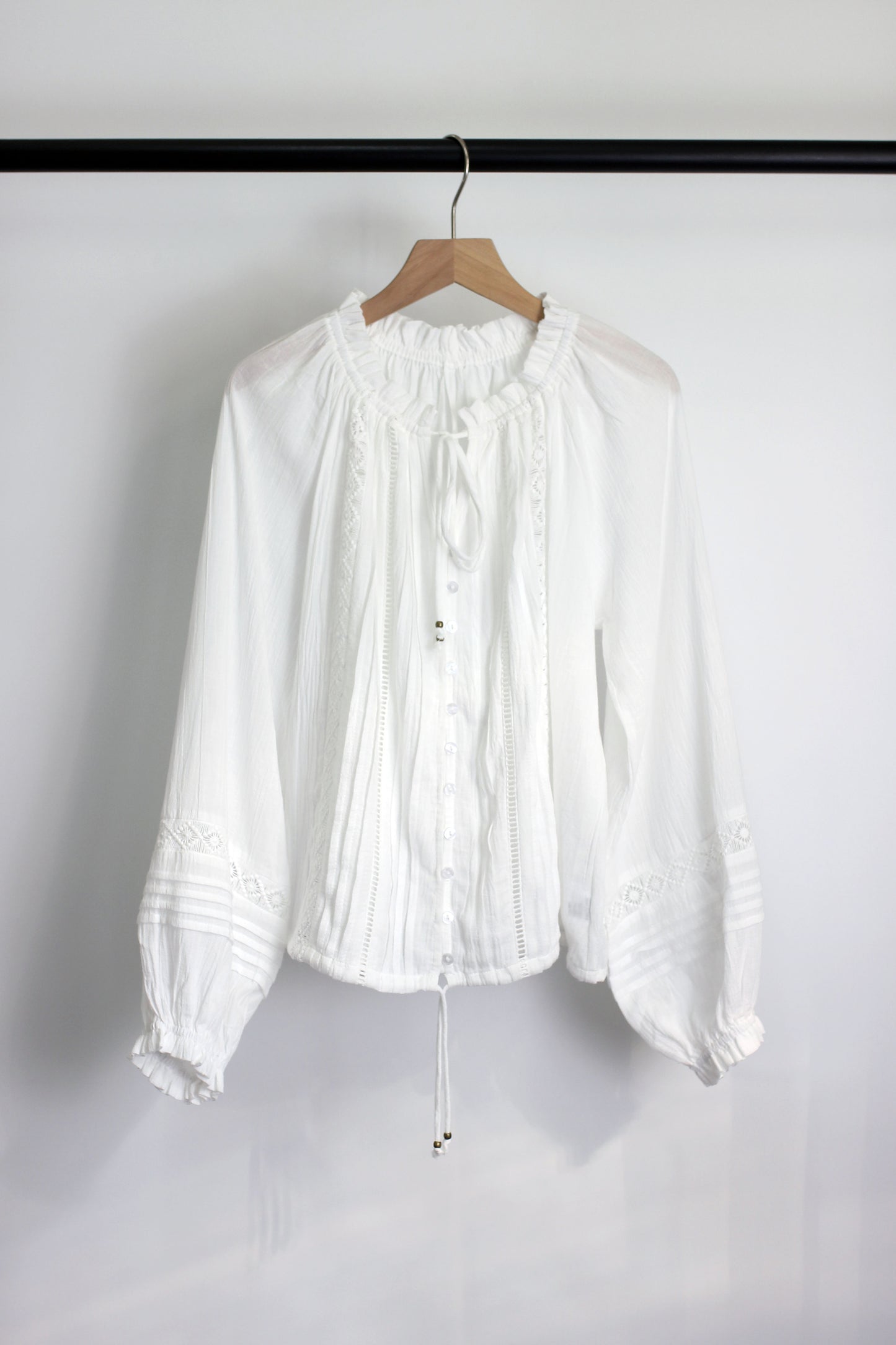 T2502ZNY36972 - Bohemian White Lace Blouse