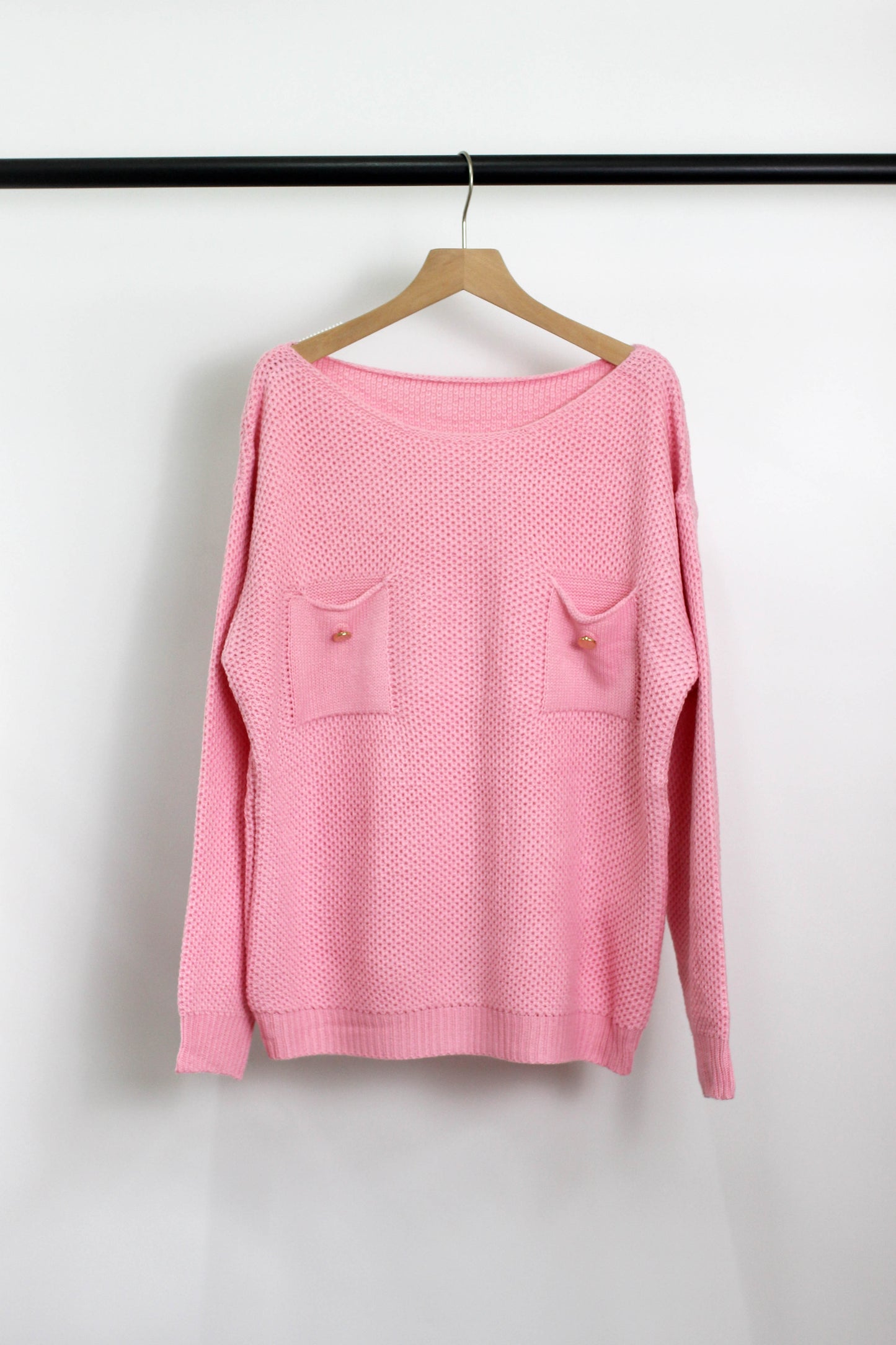 W2406JYYS34629 - WOMEN TEXTURED ACRLIC SWEATER