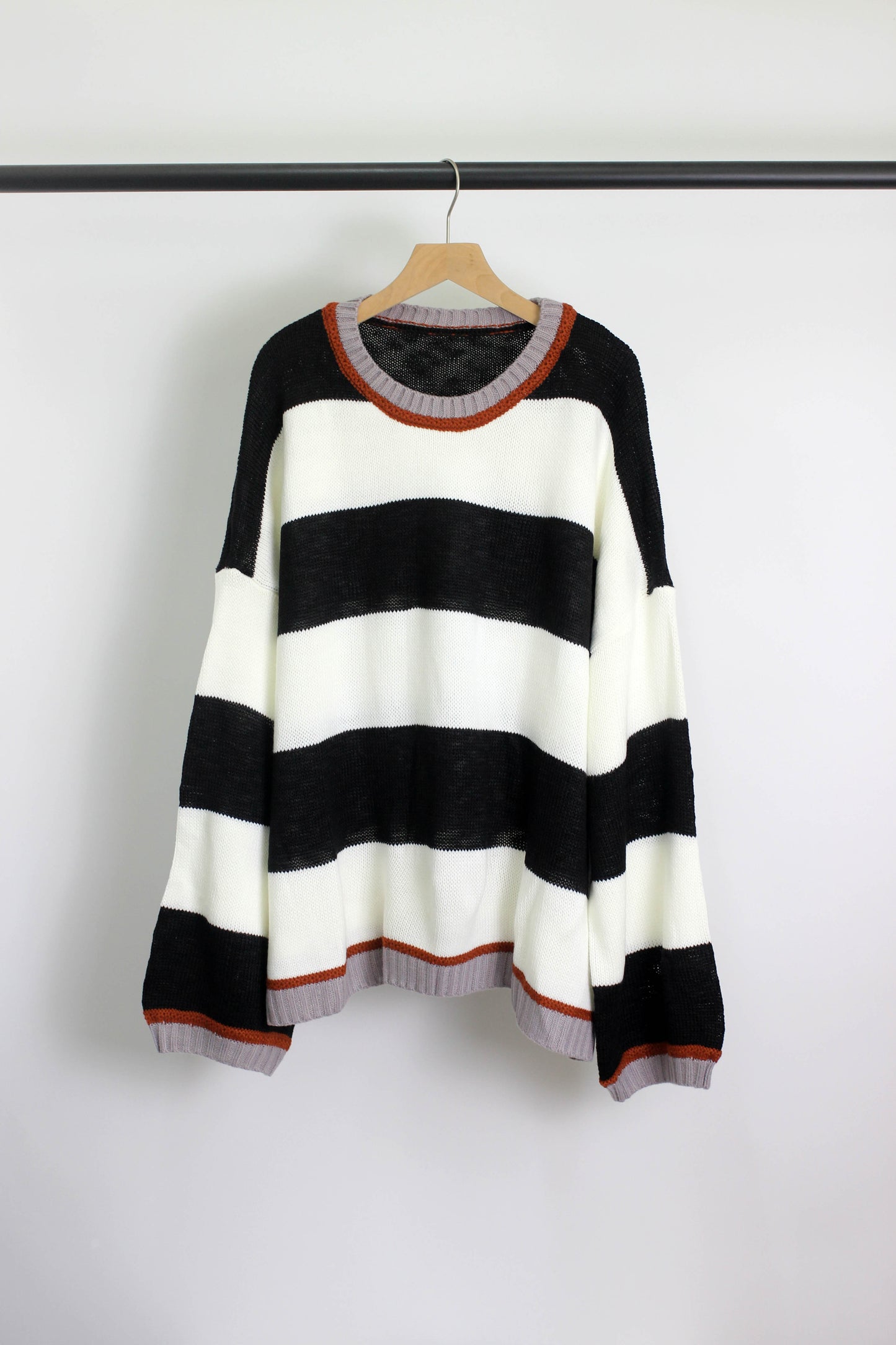W2506MY54951 - Unisex Striped Knit Sweater