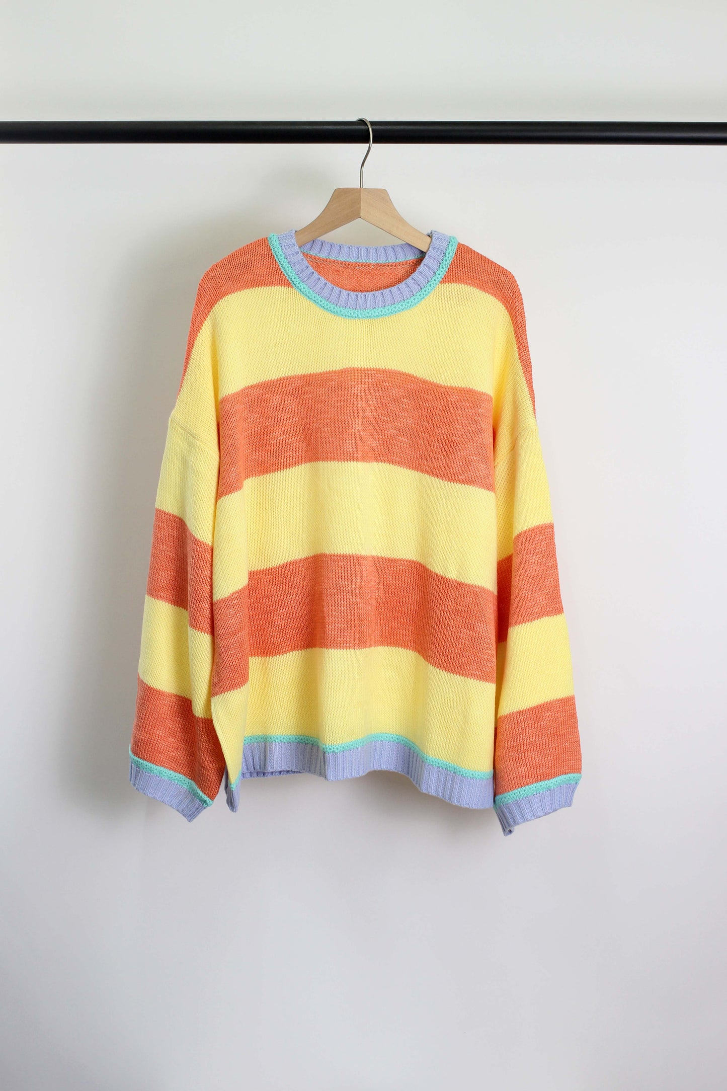 W2506MY54951 - Unisex Striped Knit Sweater