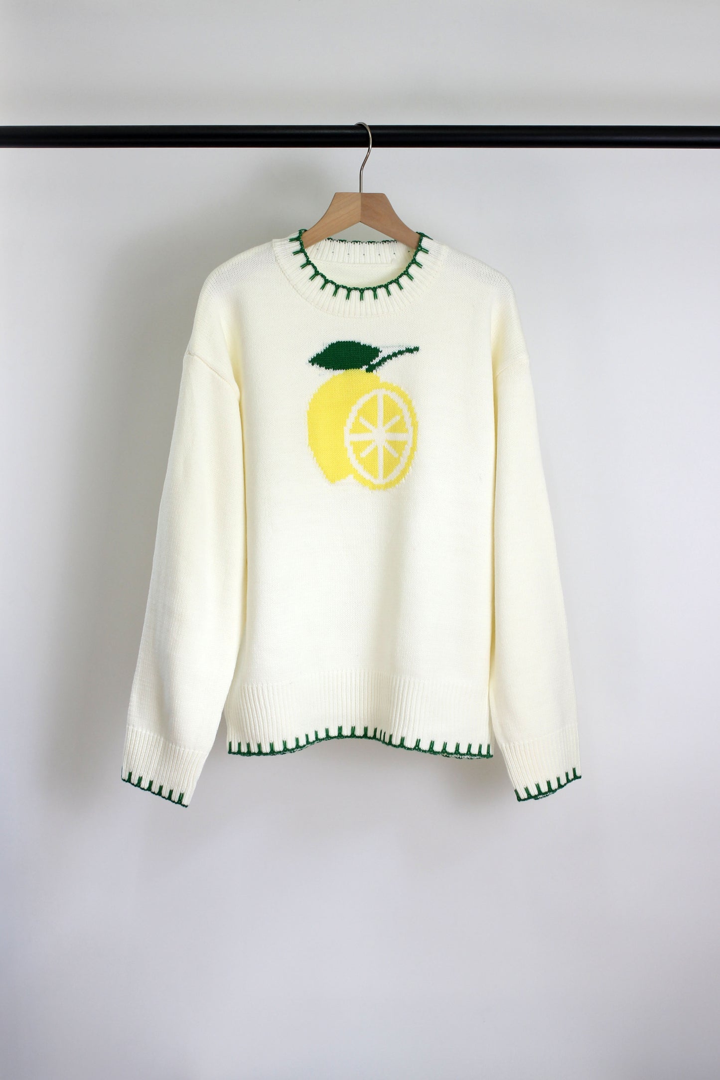 W2507JYYS40693 - Lemon Graphic Knit Sweater