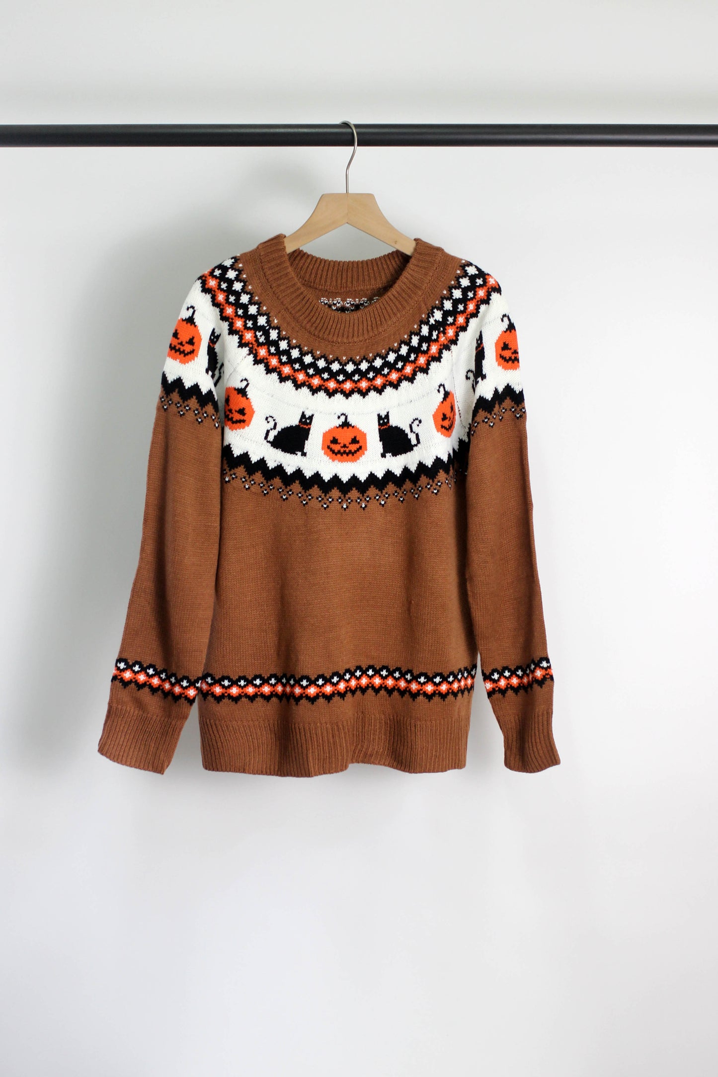 W2507JYYS57272 - Halloween Fair Isle Knit Sweater