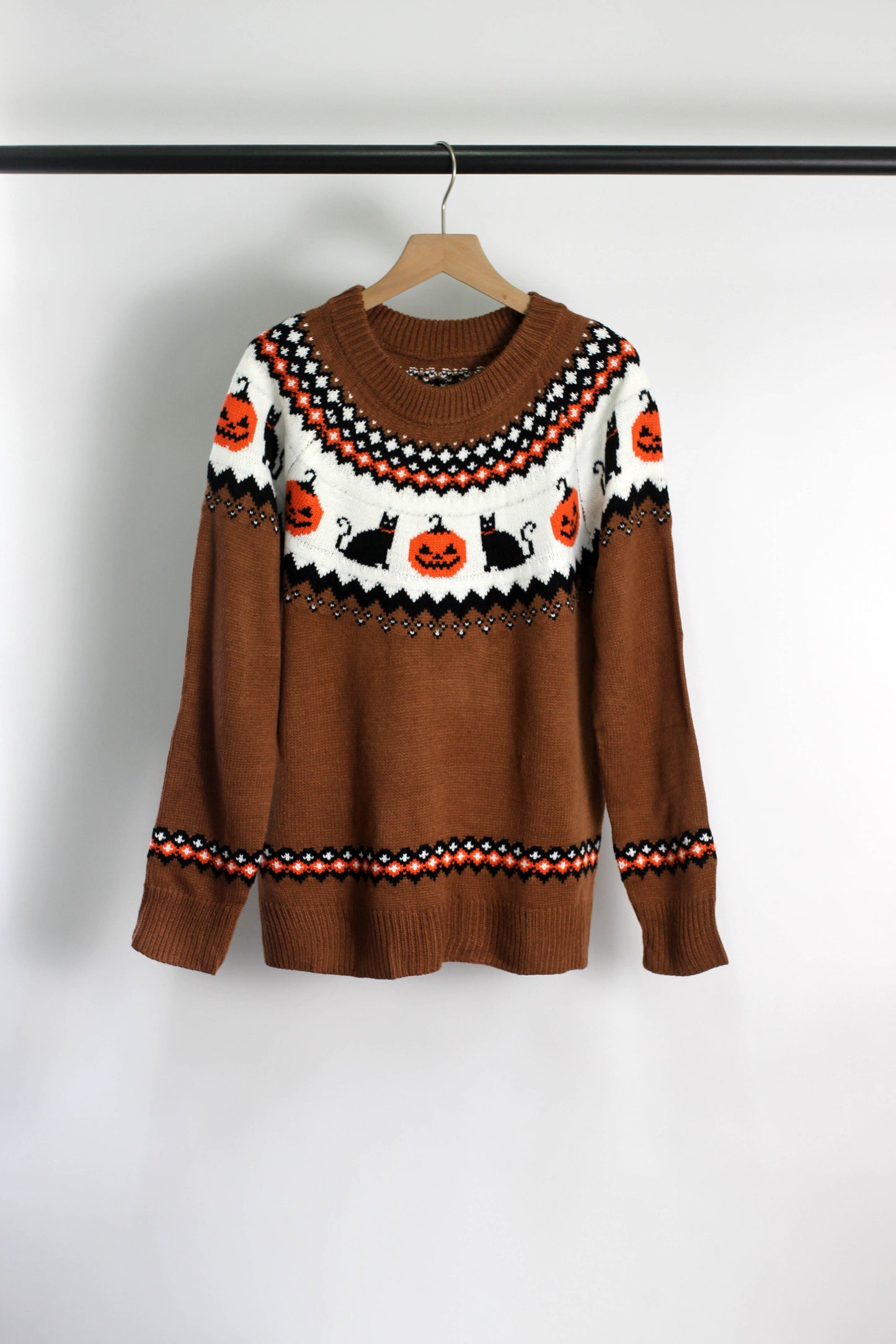 W2507JYYS57272 - Halloween Fair Isle Knit Sweater