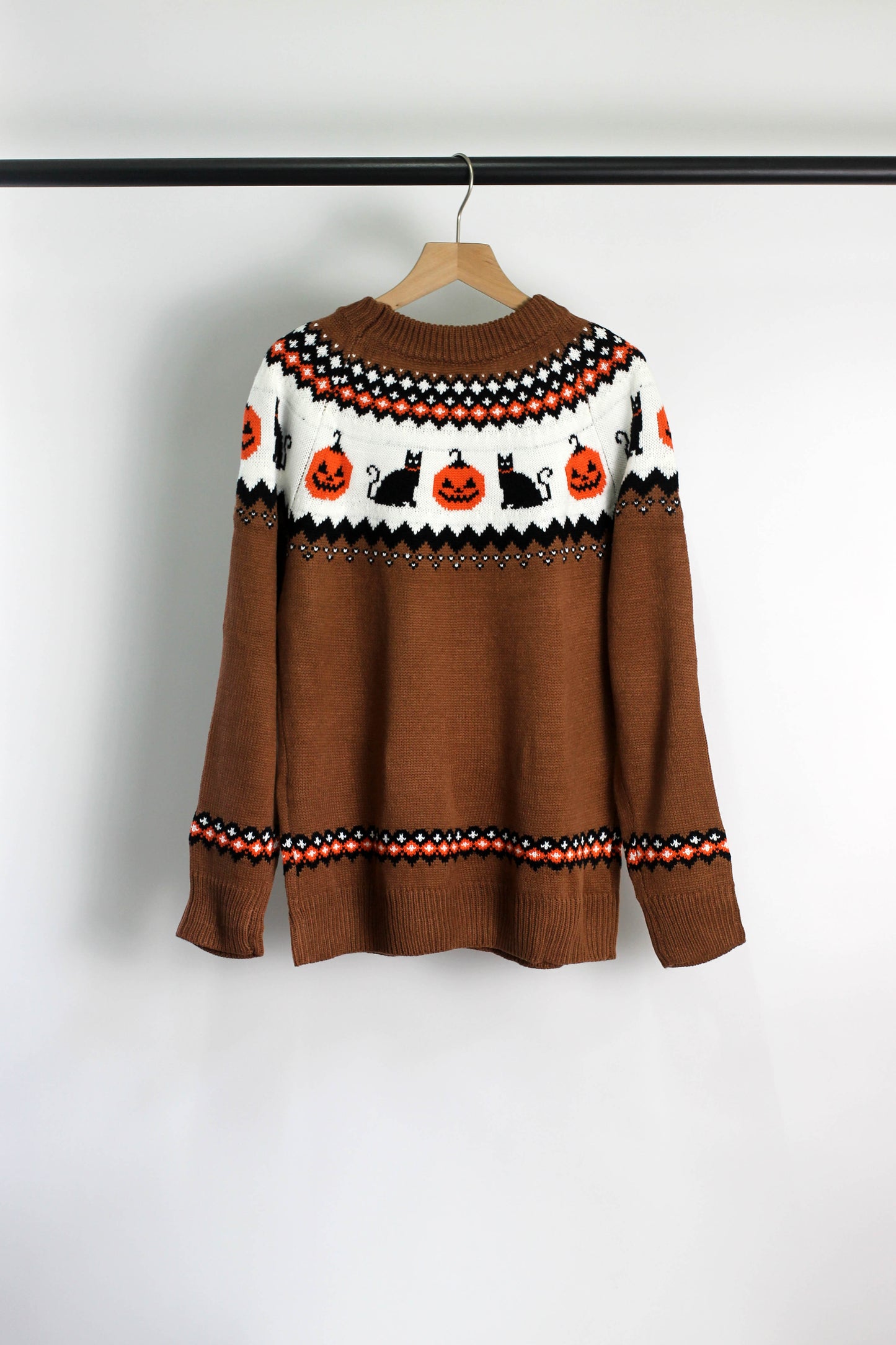 W2507JYYS57272 - Halloween Fair Isle Knit Sweater