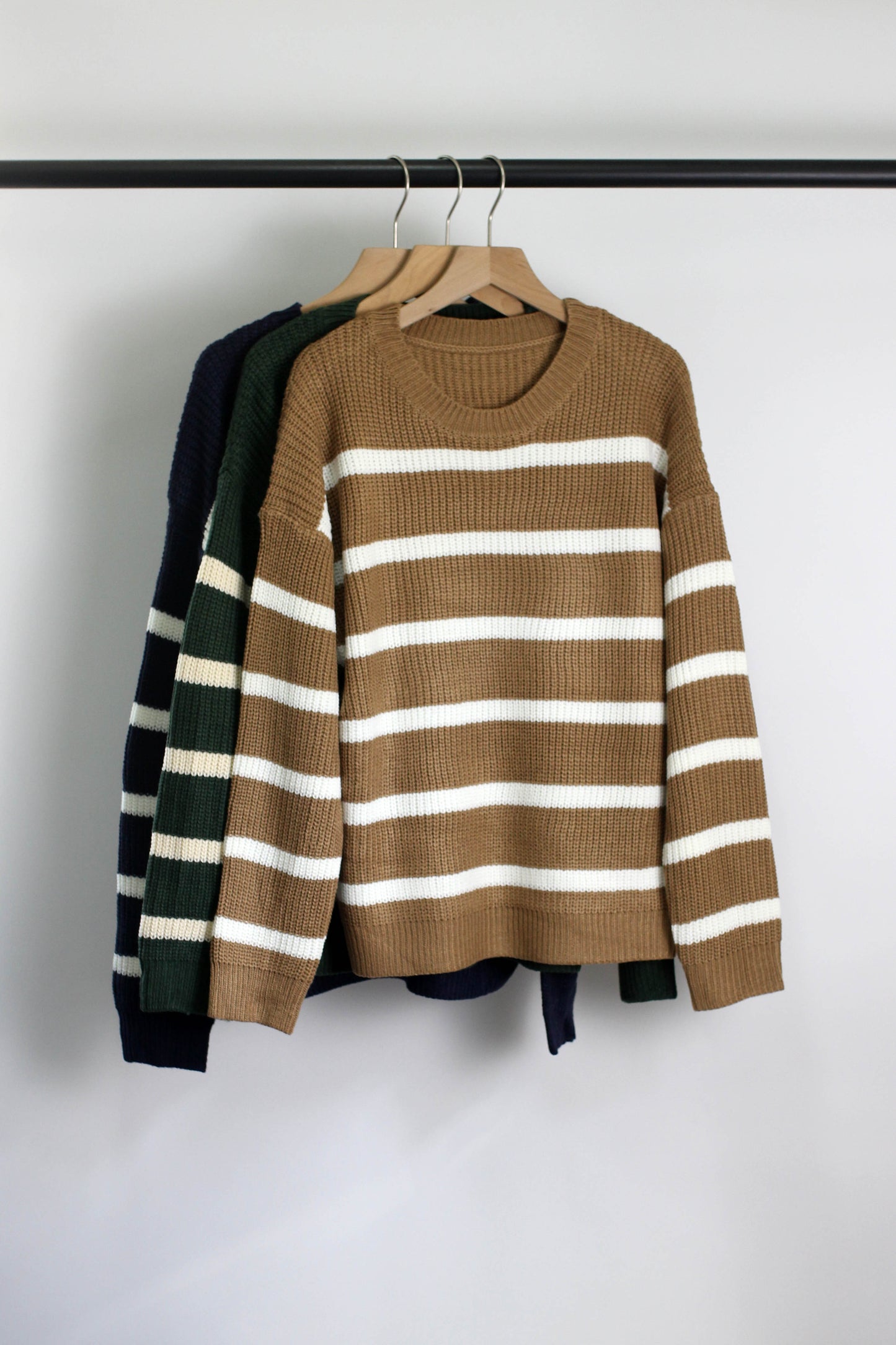 W2507JYYS66536 - Classic Striped Knit Pullover Sweater
