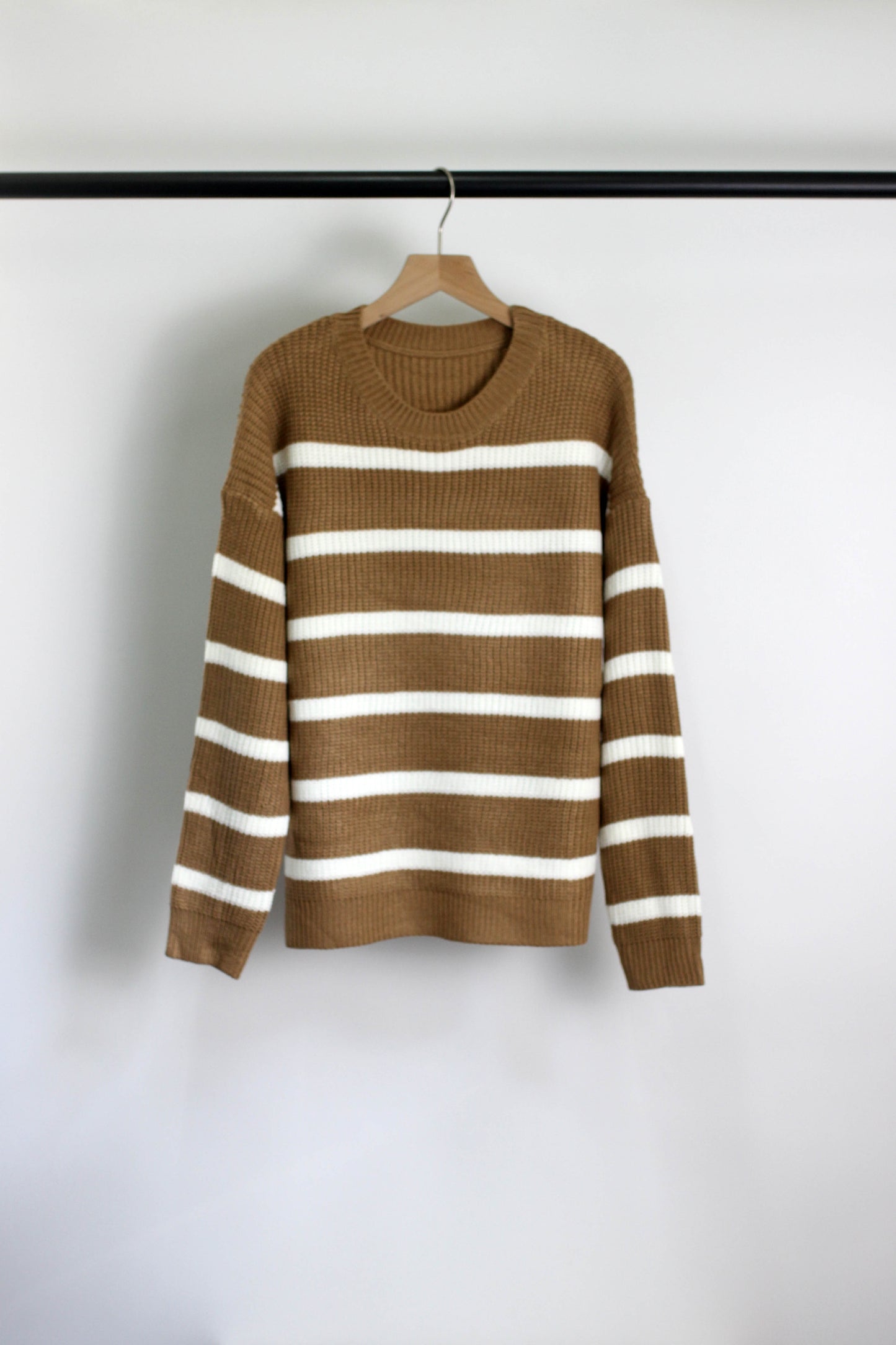 W2507JYYS66536 - Classic Striped Knit Pullover Sweater