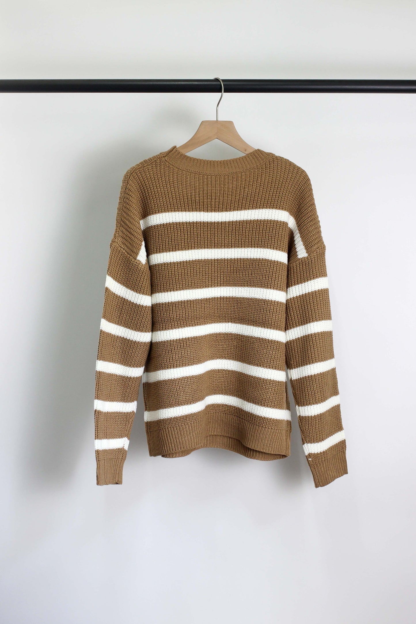 W2507JYYS66536 - Classic Striped Knit Pullover Sweater