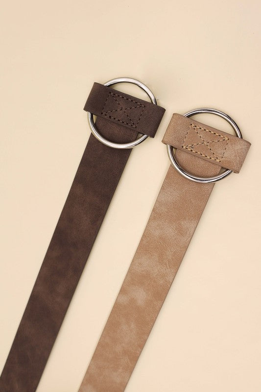 A2209SJFS70264-PU Pinless Round Buckle Fashion Belt