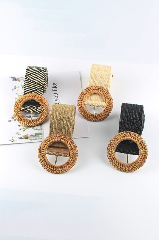 52469AQK-Simple Round Buckle Belt
