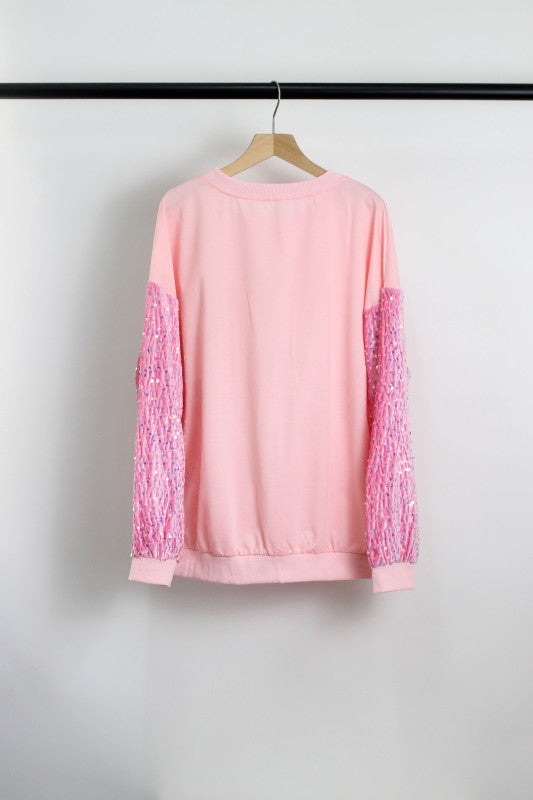 T2511YM41649-Sequin Nutcracker Christmas Sweatshirt