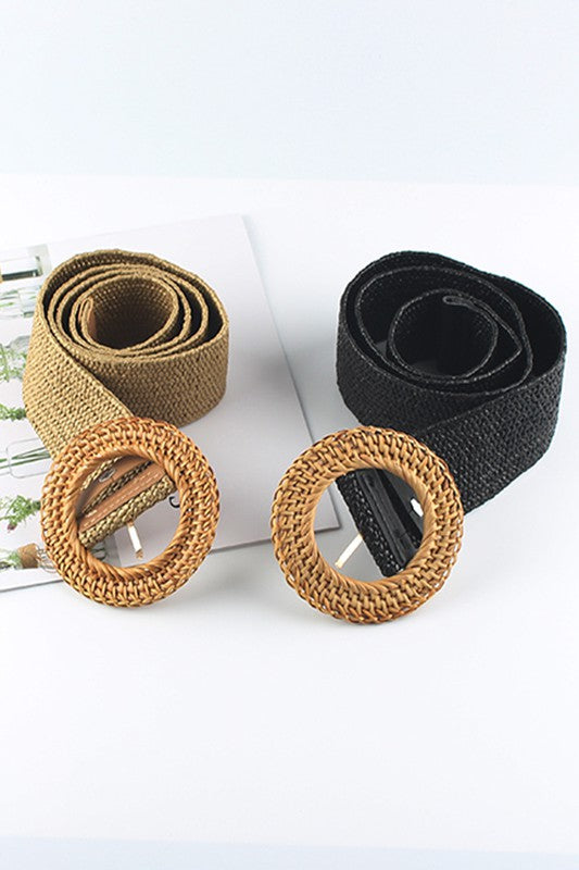 52469AQK-Simple Round Buckle Belt