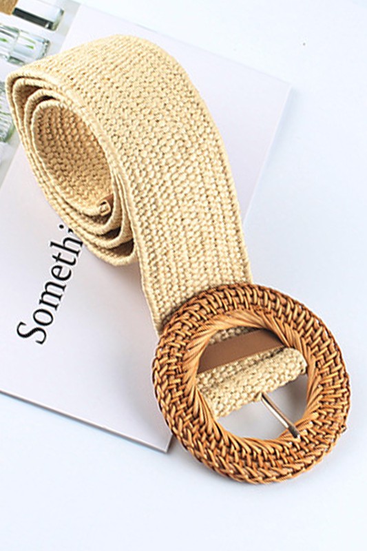 52469AQK-Simple Round Buckle Belt