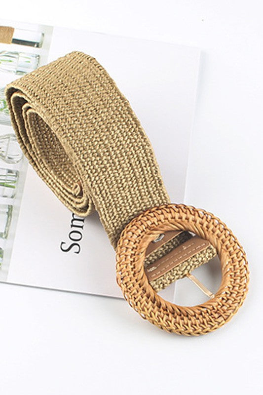 52469AQK-Simple Round Buckle Belt