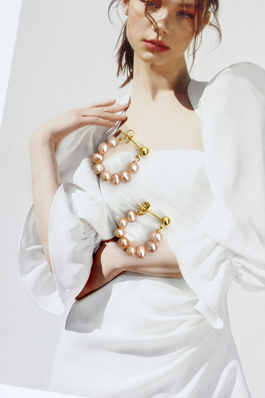A2406JC46711 - ELEGANT NATURAL PEARL EARRING