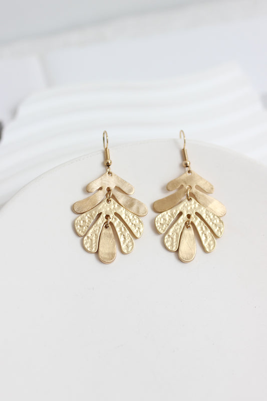 A2407AY67153- Leaf Drop Earrings