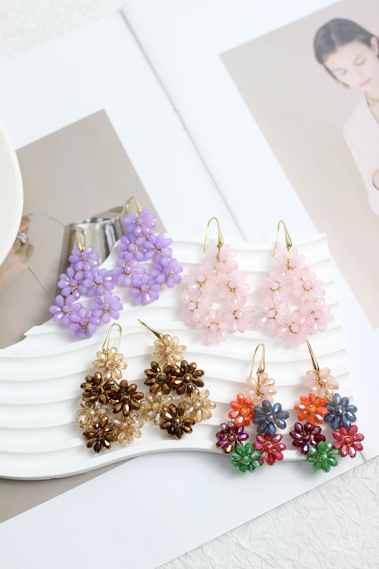 A2407QF55301 - Blooming Cluster Earrings