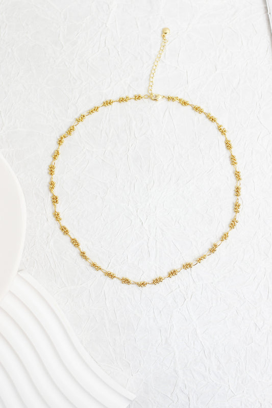 A2407XL36496 - ORNAMENTAL CLUSTER GOLD NECKLACE
