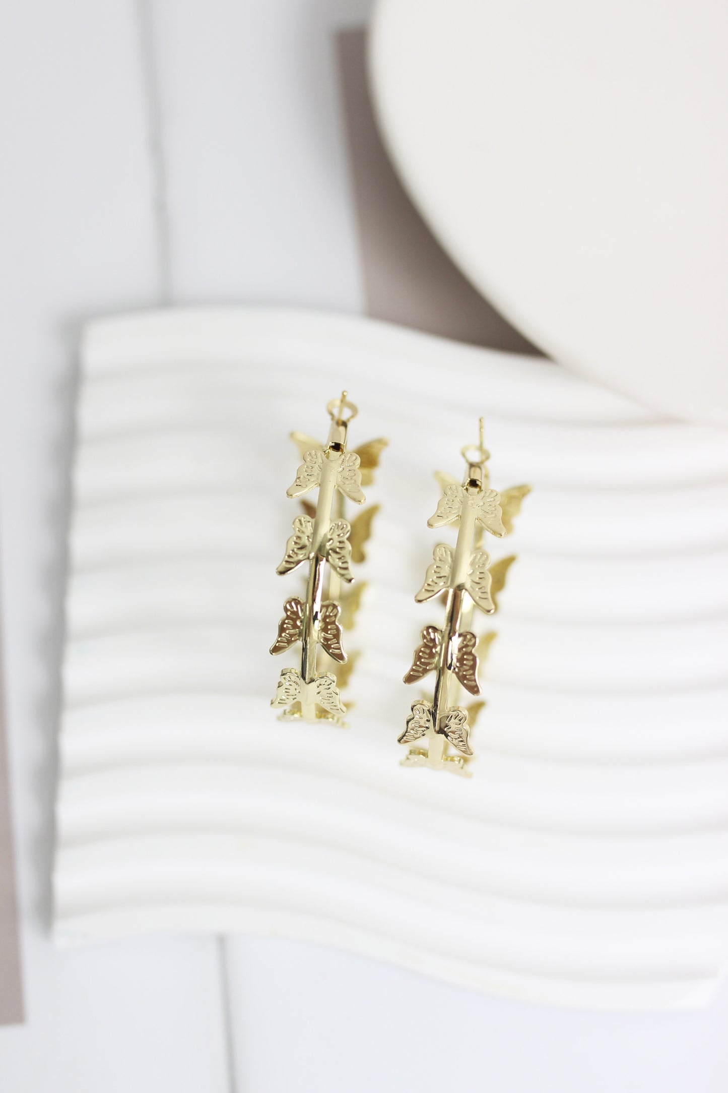 A2408LR72824 - Butterfly Hoop Earrings