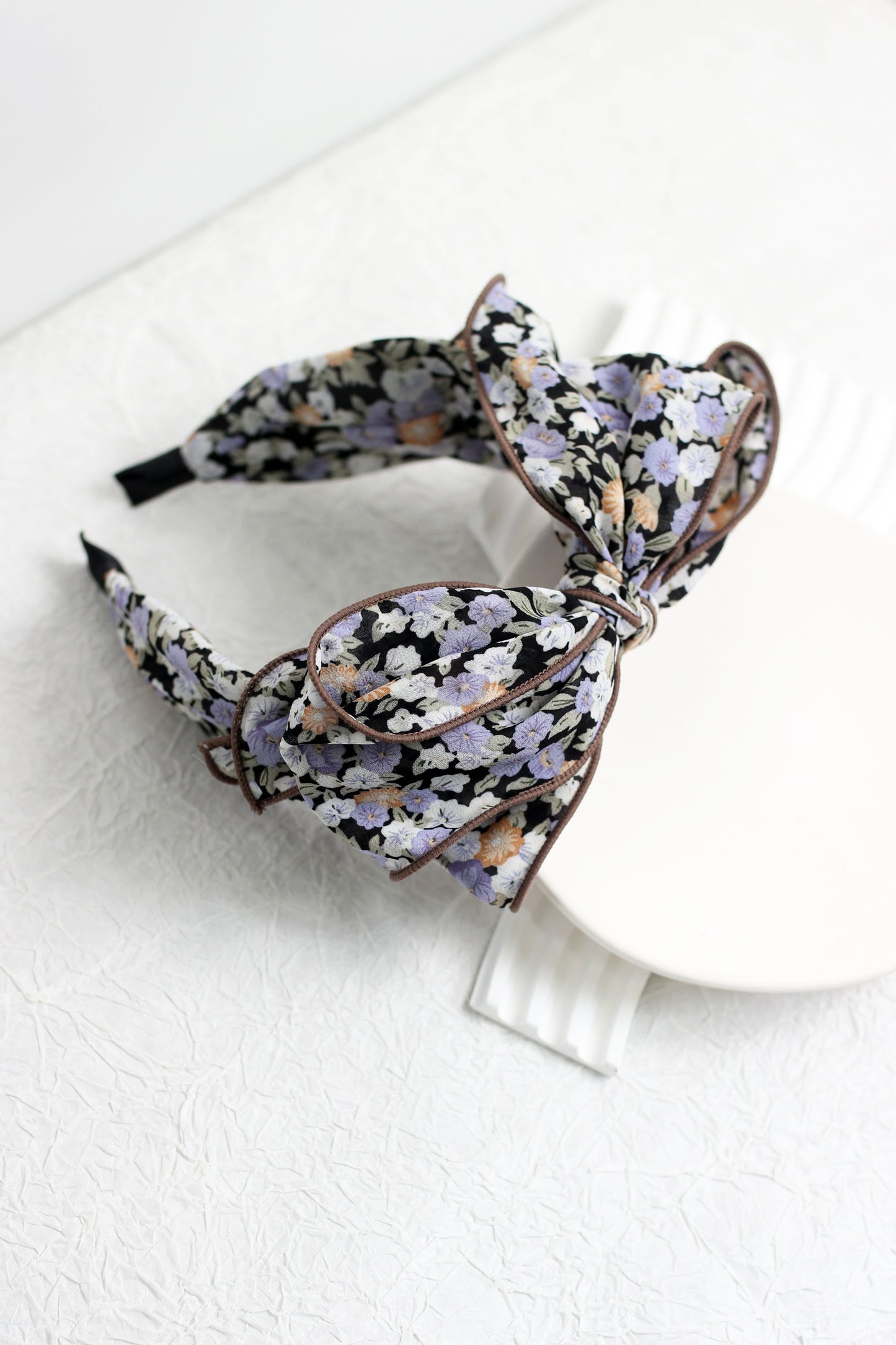 A2409HJ58078 - Floral Bow Headband